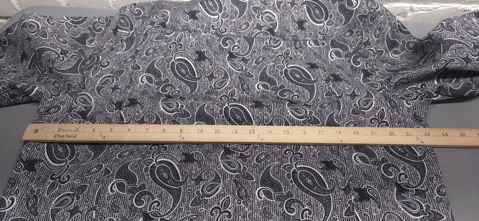 Suslo Couture Jacket Men L Black Paisley Utility Field Coat Elbow Pads Statement