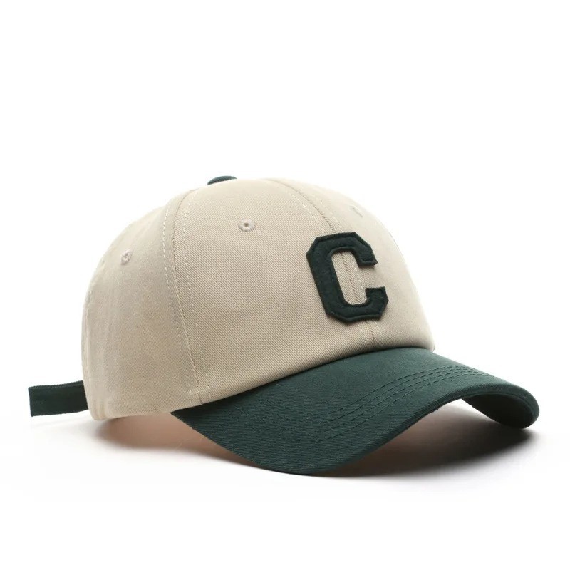 Cotton Unisex Baseball Cap Letter C Patch Snapback Adjustable Summer Hat