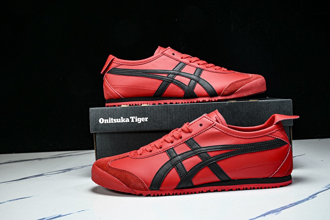Onits*ka Tiger Mexico 66 Classic Red Black 1183C102-600 Unisex Size 4-11