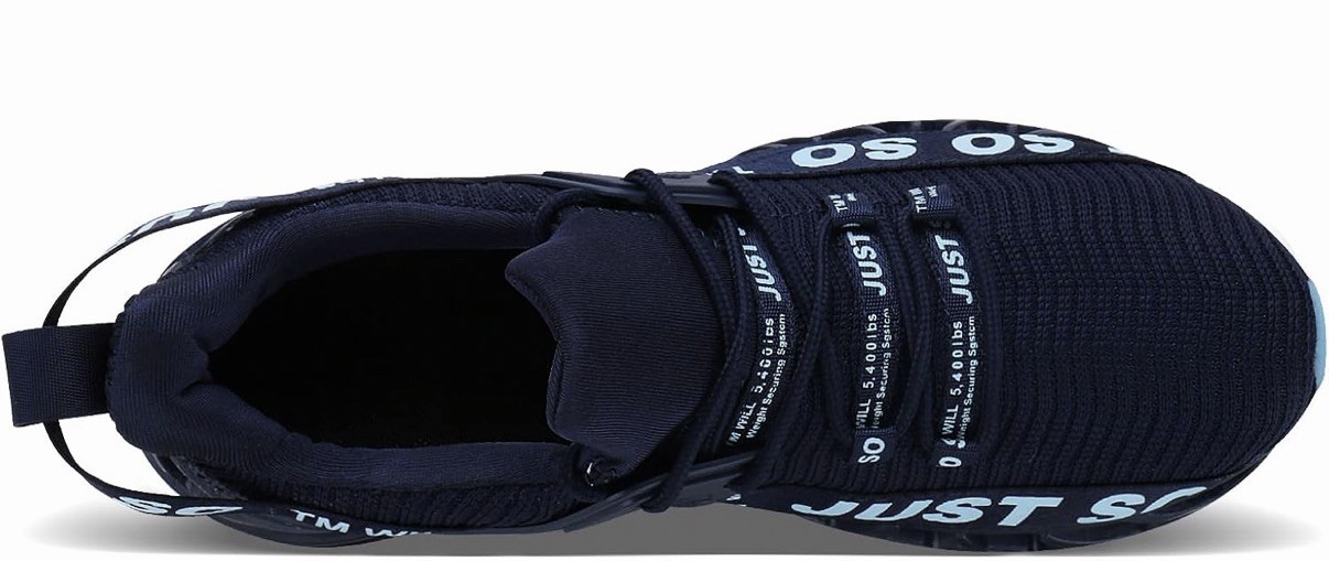 WONESION Mens Breathable Walking Tennis Running Shoes Blade Fashion Dark Blue