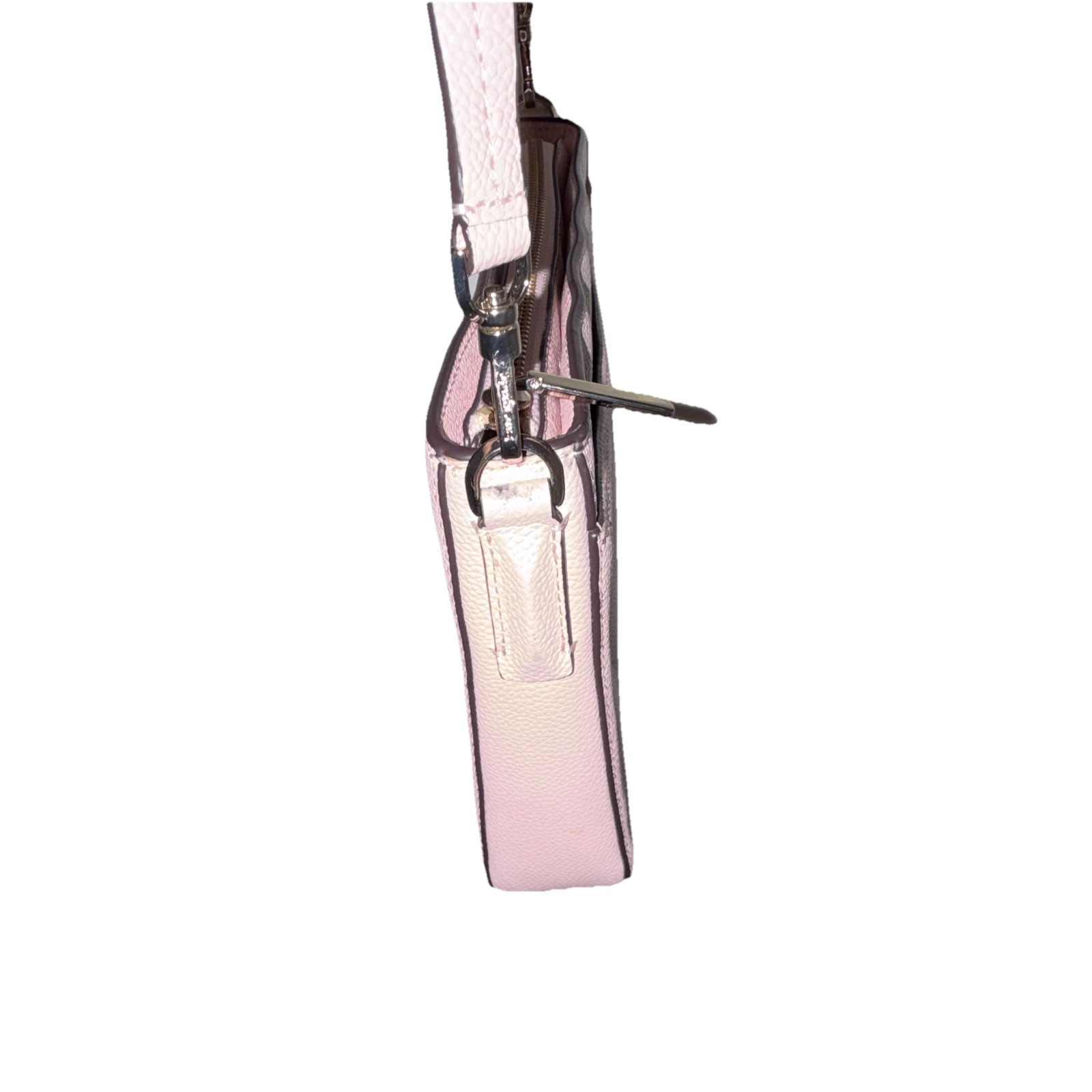 kate spade new york Pink Pebbled Small Crossbody Detachable Strap Zip Pockets