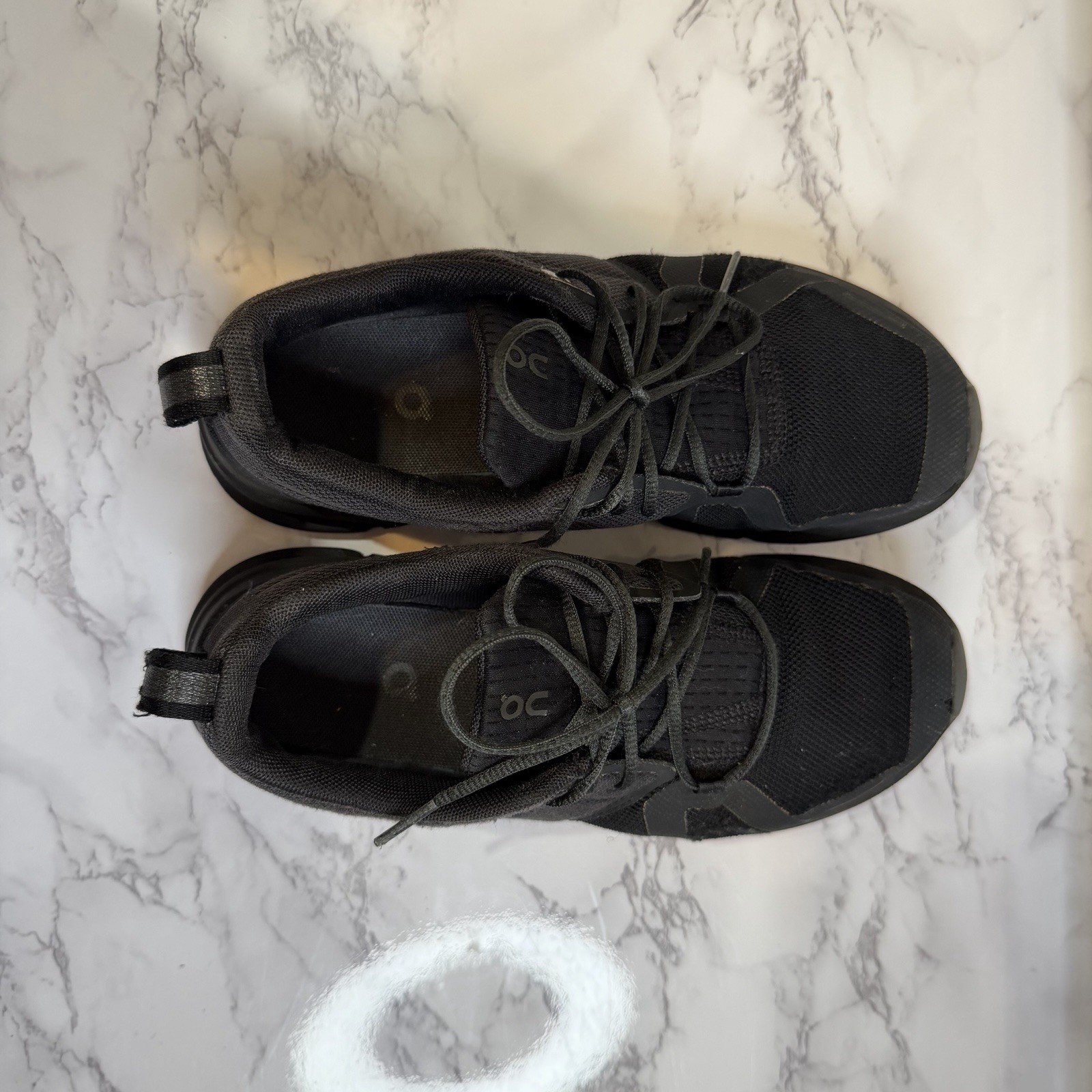 On Cloud Kids Black Mesh Lace-Up Low Top Athletic Sneakers US 4 EU 36