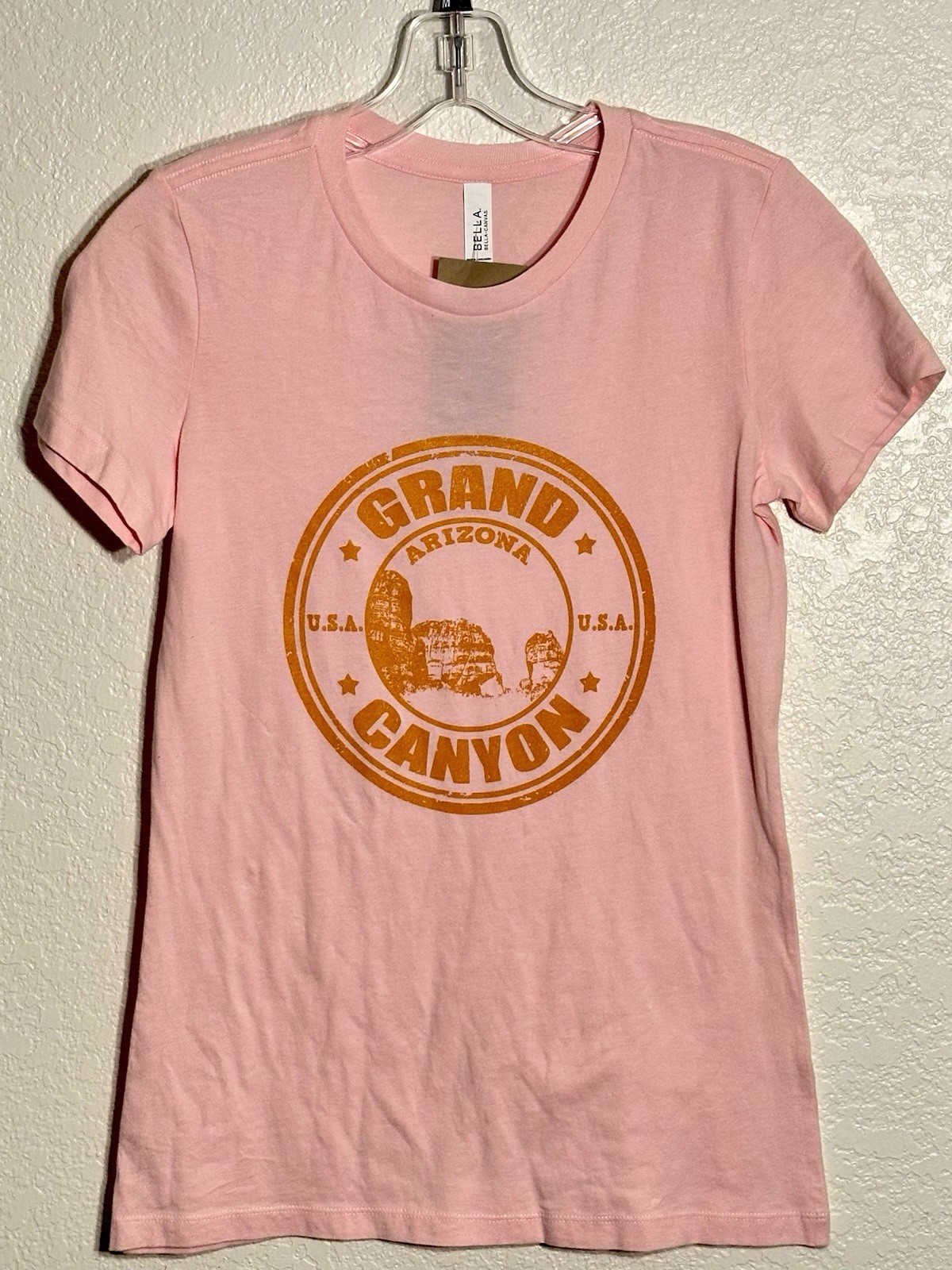 Grand Canyon T-Shirt – Retro Arizona Tee – Desert Rose Pink Bella Canvas