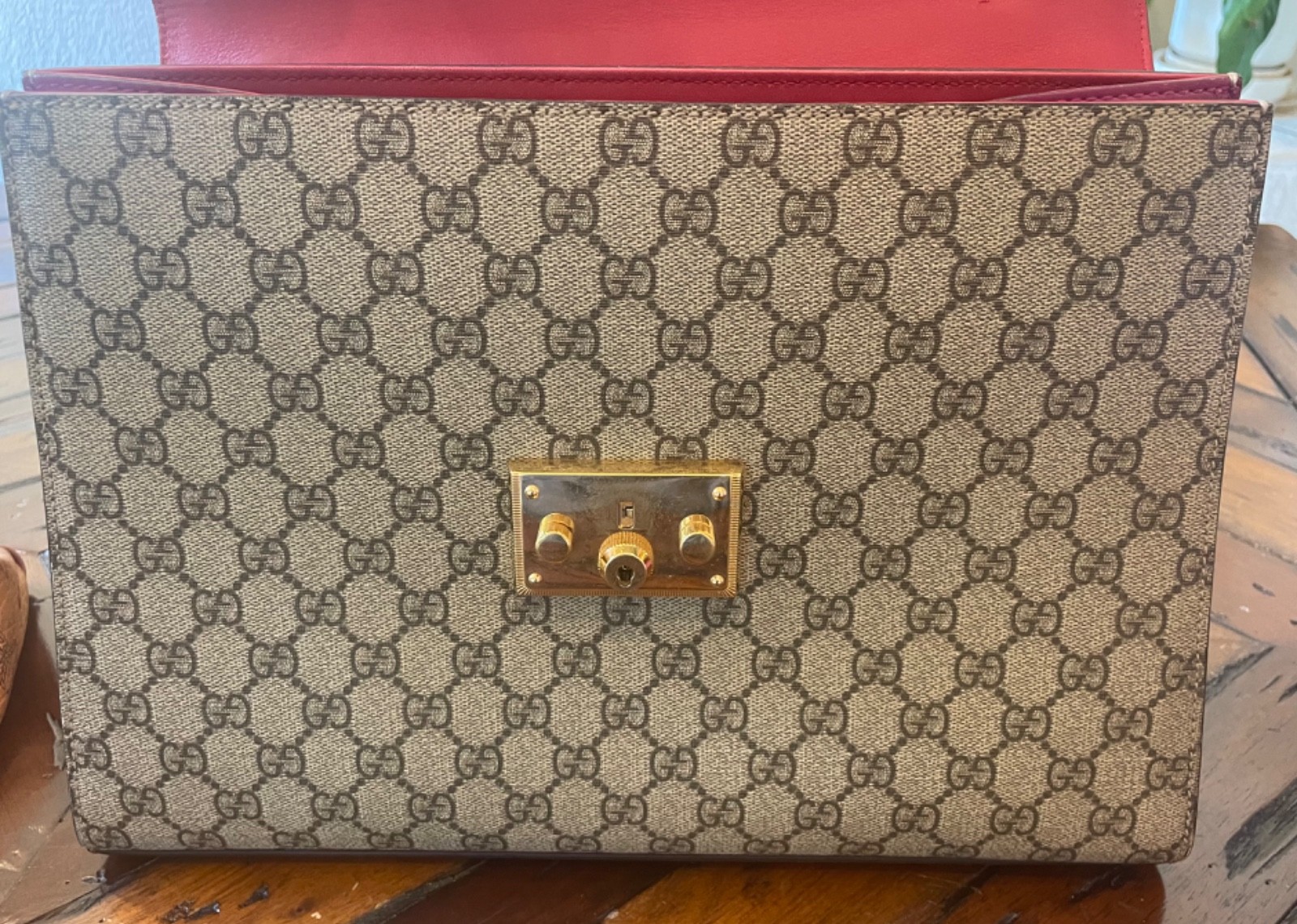 Gucci GG Supreme Monogram Canvas Top Handle Bag Handbag Purse