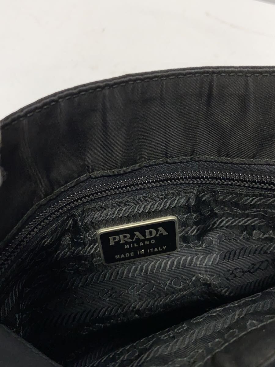 PRADA Tote Bag Nylon Black Tessuto Triangle Logo Plate