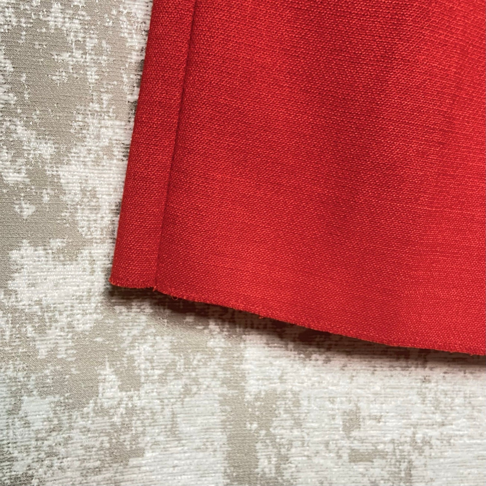 Versus Versace Wool Blend Straight/Wide Leg Trousers in Red