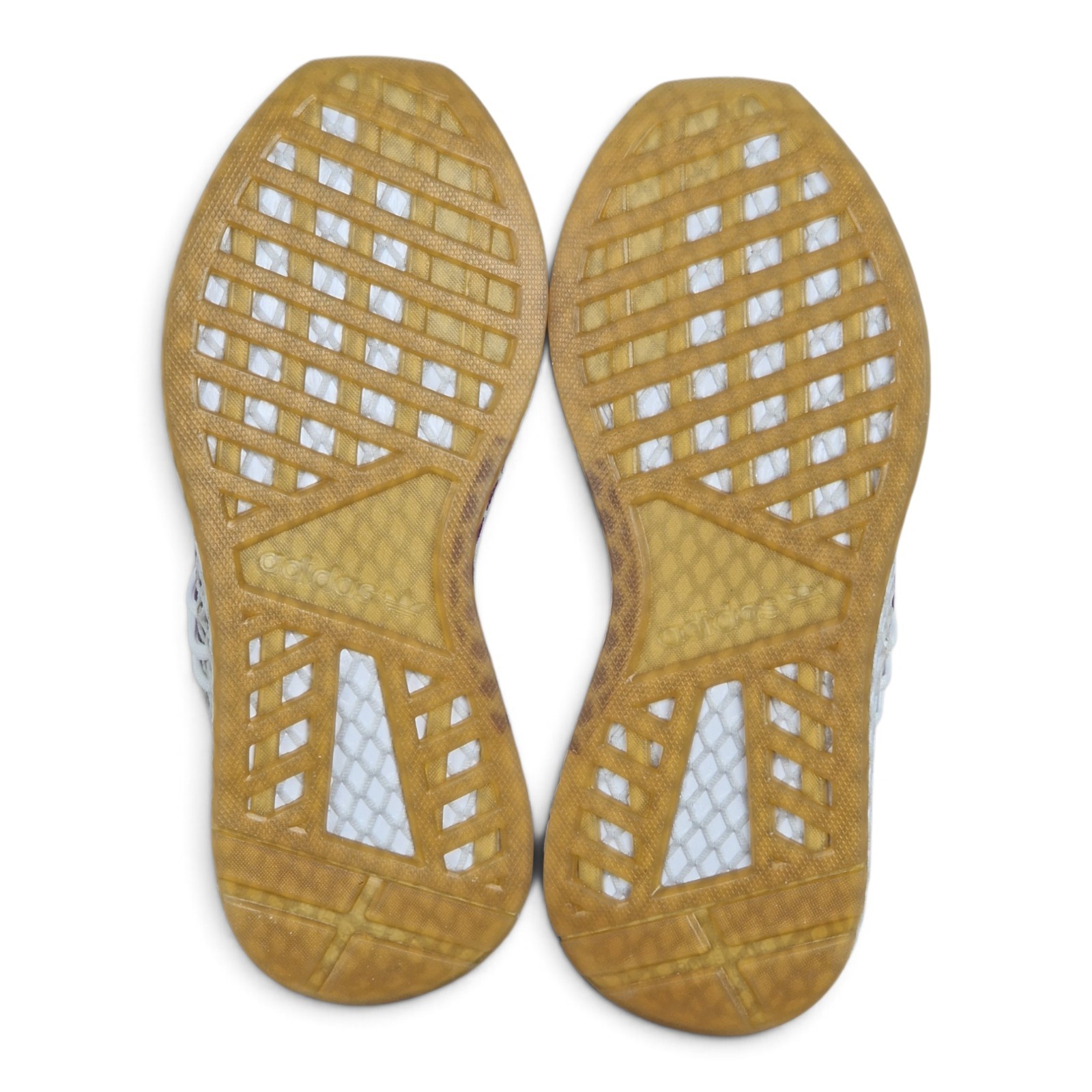 Adidas Deerupt S Runner Trainers Womens EU 38 38 2/3 New White Purple RARE Y2K Grid OG