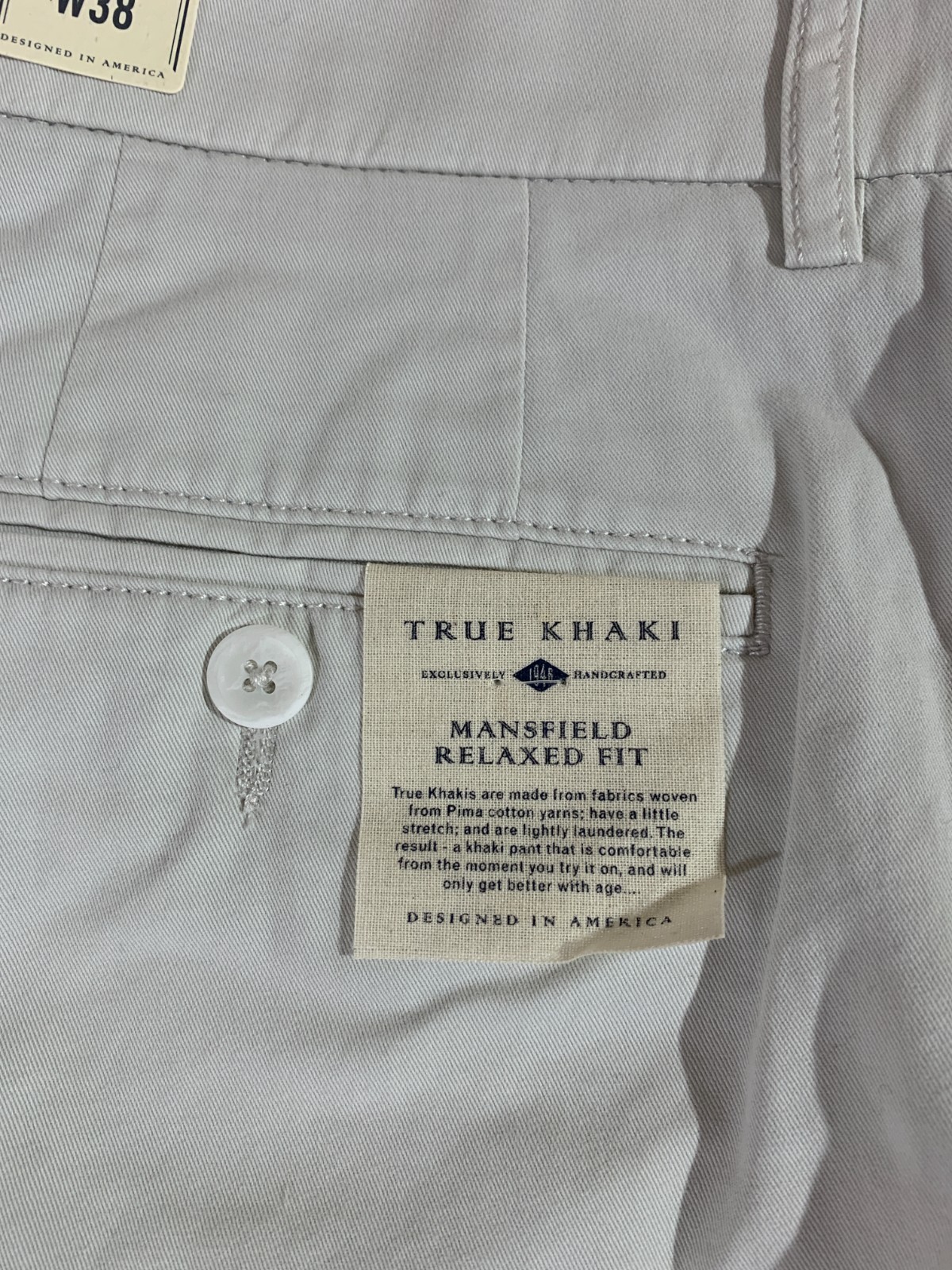 True Khaki BALLIN Dress Pants Men’s 38 Reg STONE Cotton