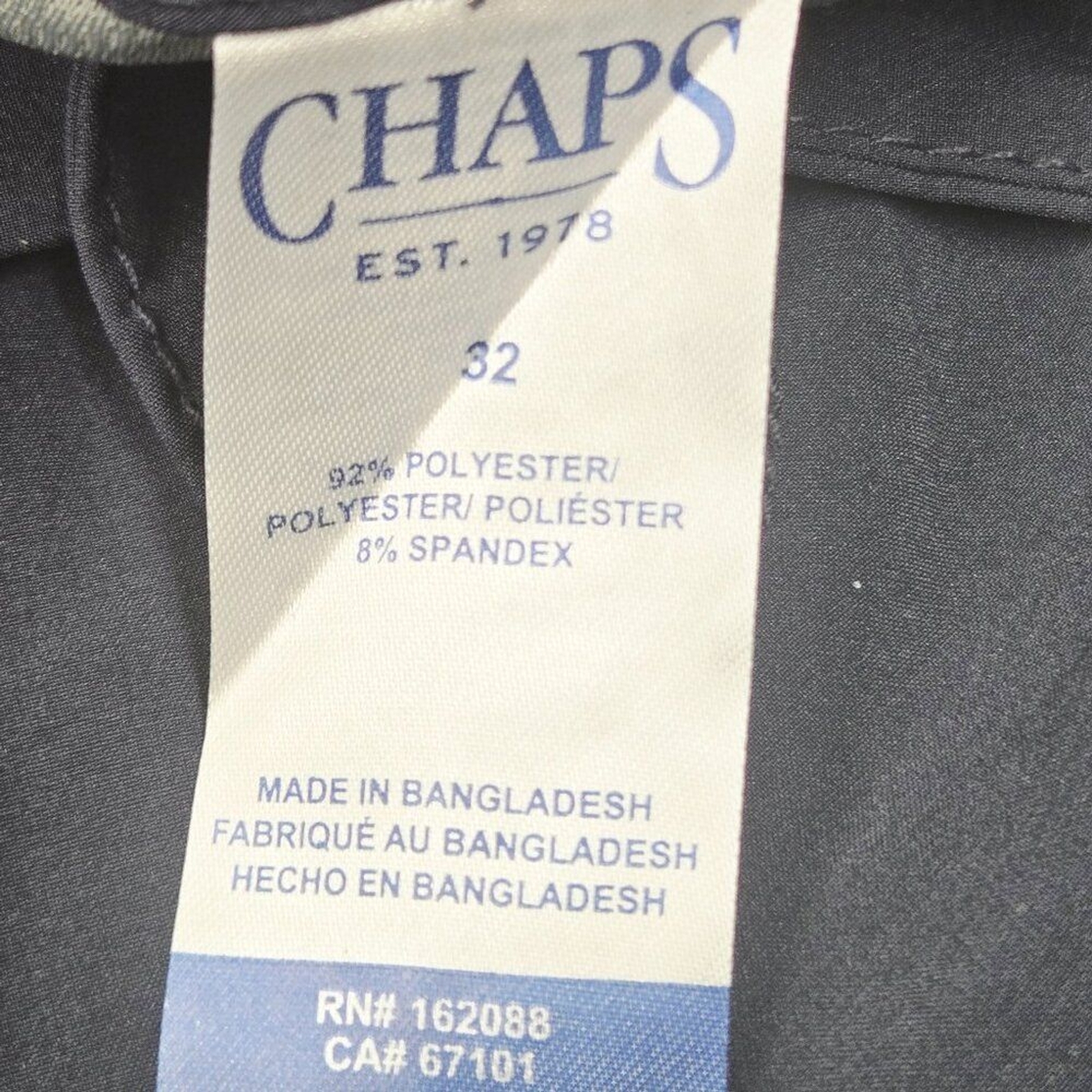NWT MEN’S CHAPS POLY/SPANDEX COMFORT STRETCH MULTI POCKETS NAVY SHORTS 32 $65