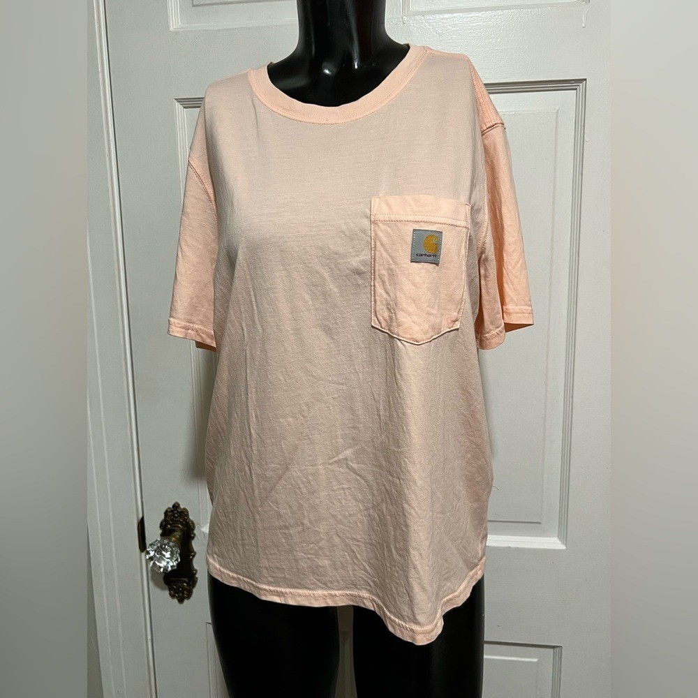 Pink Womens Carhartt T-Shirt Loose Fit Size Small