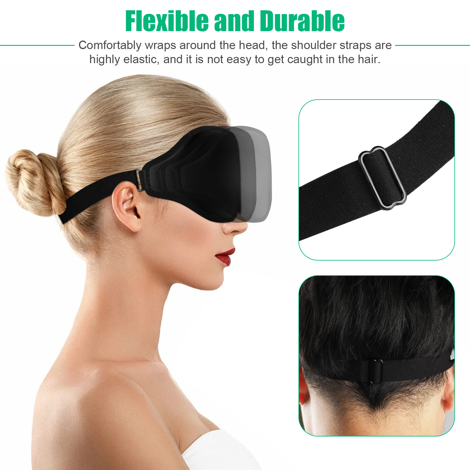 2PCS 3D Travel Silk Eye Mask Sleeping Soft Padded Shade Cover Relax Blindfold US