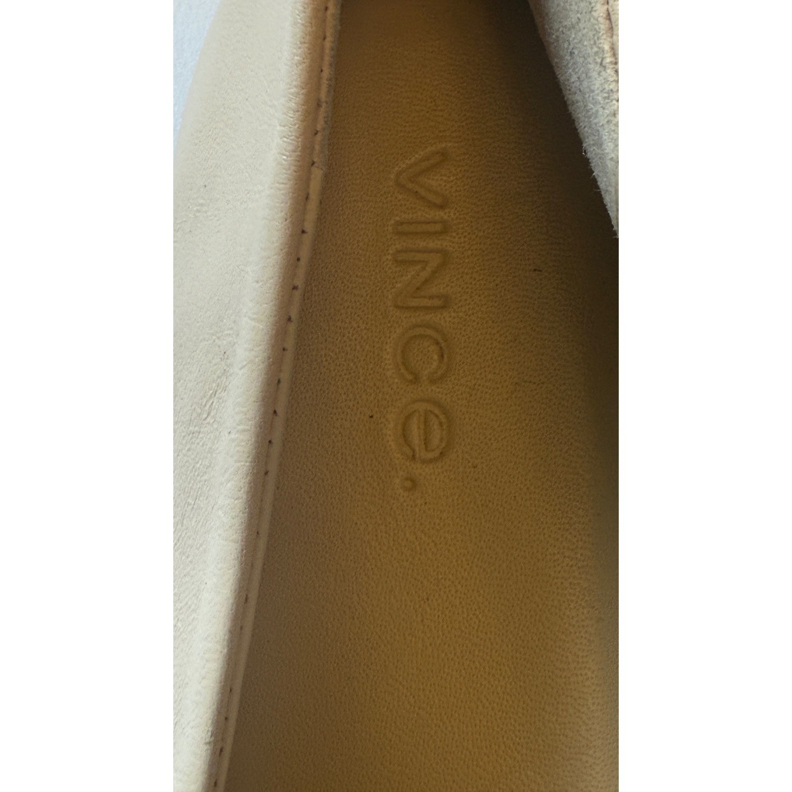 Vince Womens Leah Square Toe Leather Ballet Flats Beige Nude 6 US EUR 36