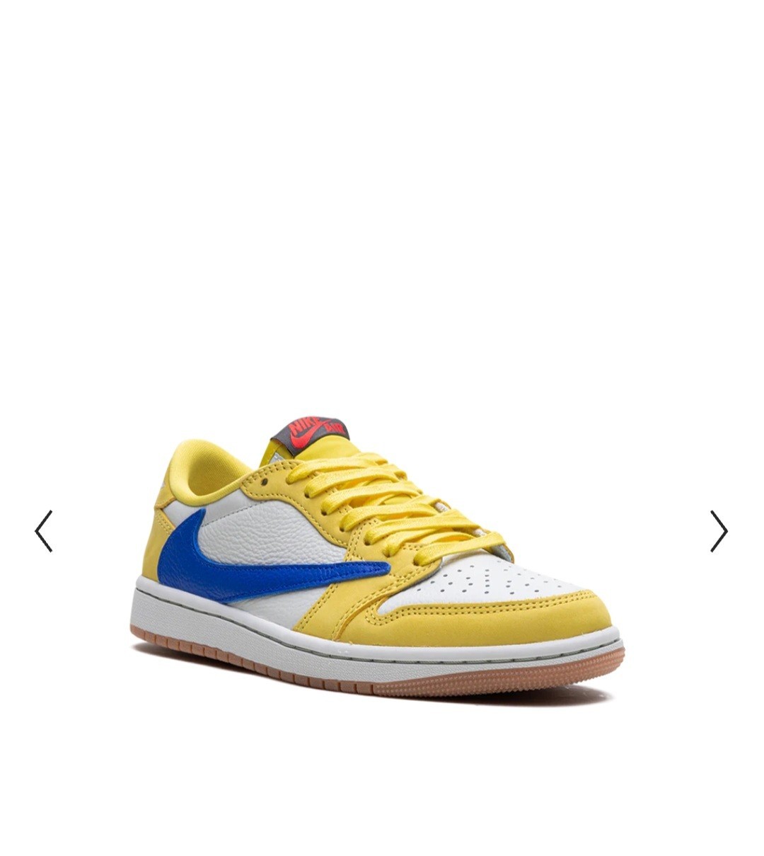 Travis Scott Women Air Jordan 1 Low SP Canary Size 9
