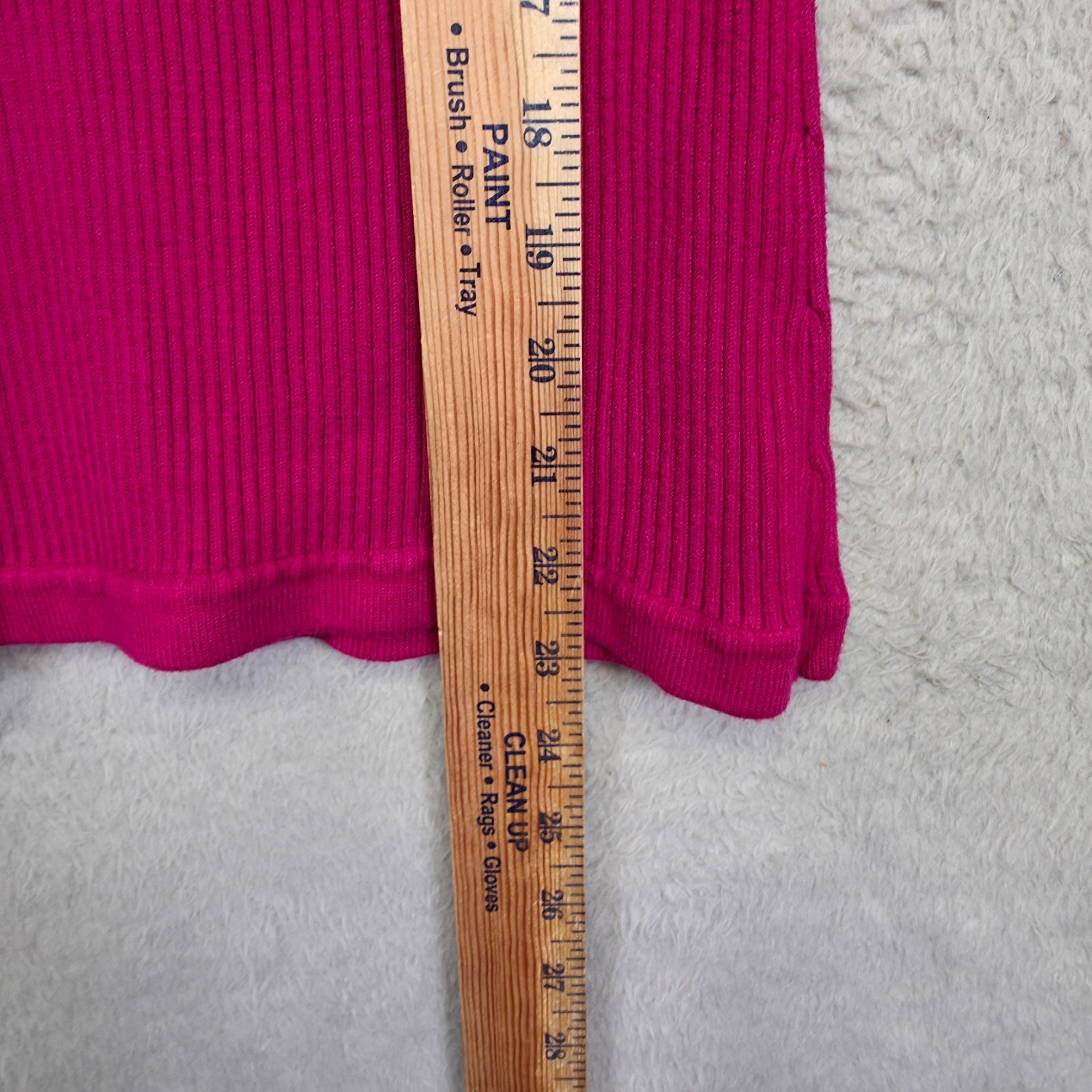 Picadilly Sweater Top Womens S Purple Ribbed Knit Stretch Fitted Y2K Minimalist