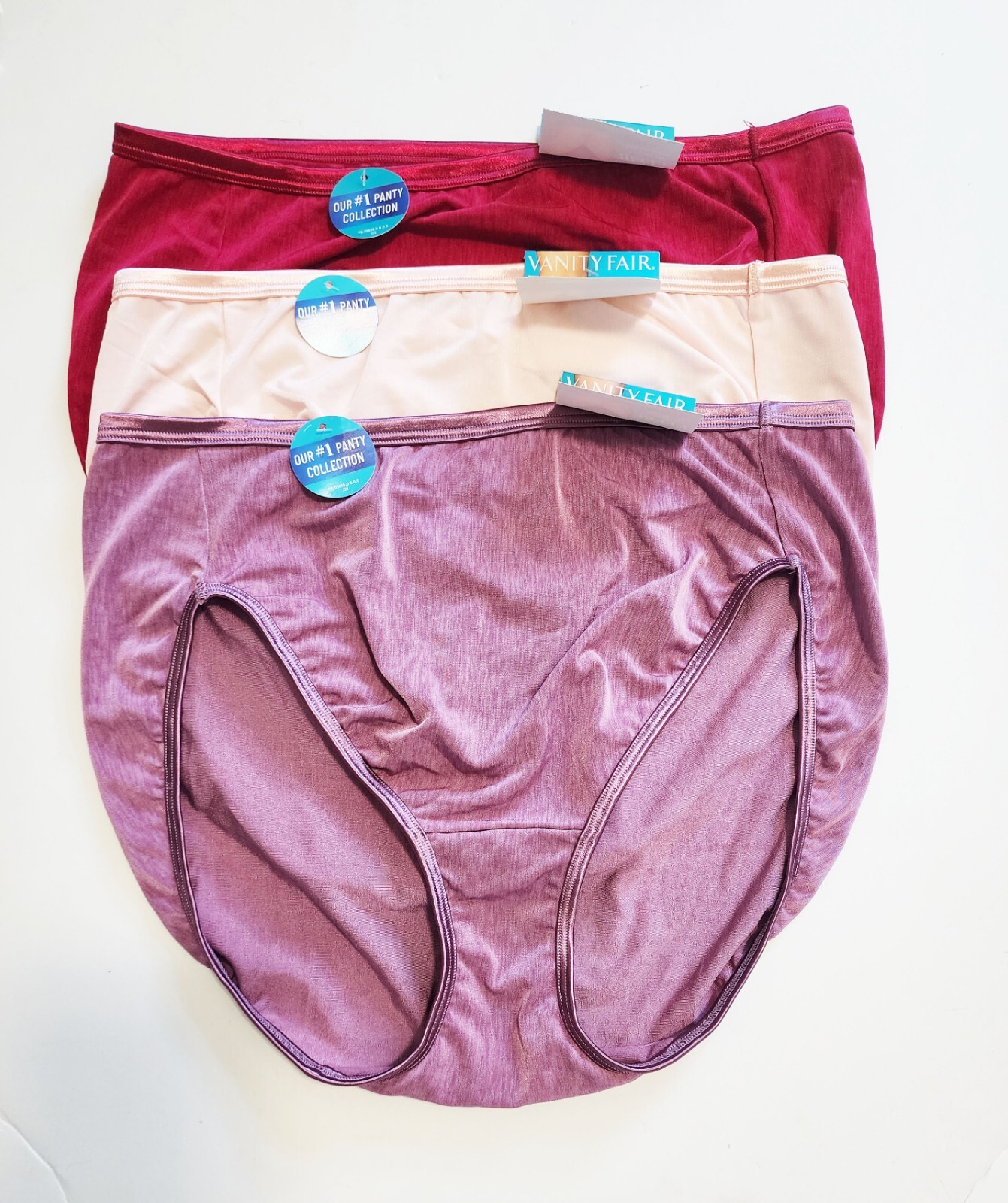 3 Vanity Fair Illumination Hi-Cut Brief Panty Multi 13108 Sz 9/2XL – NWT