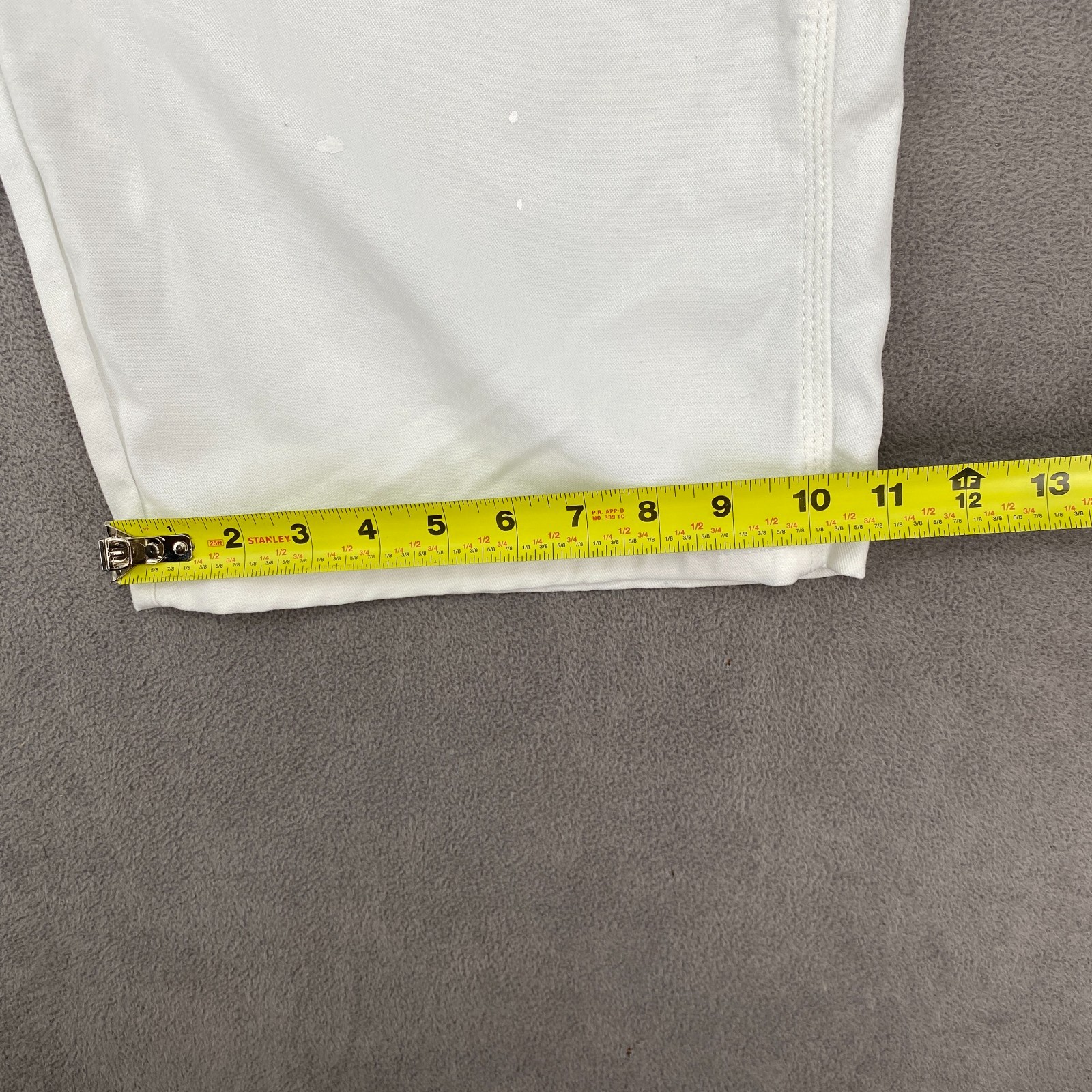 Genuine Dickies Flex Carpenter Shorts Mens 36 White Mid Rise Relaxed Hammer Loop