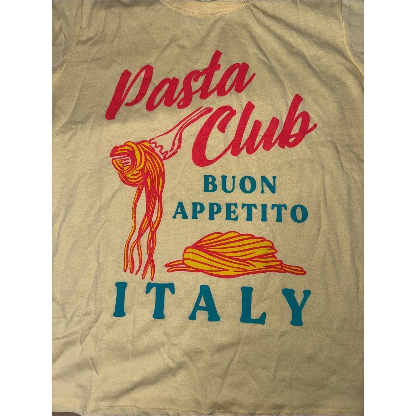 Pasta Club Italy Graphic Tee – Yellow