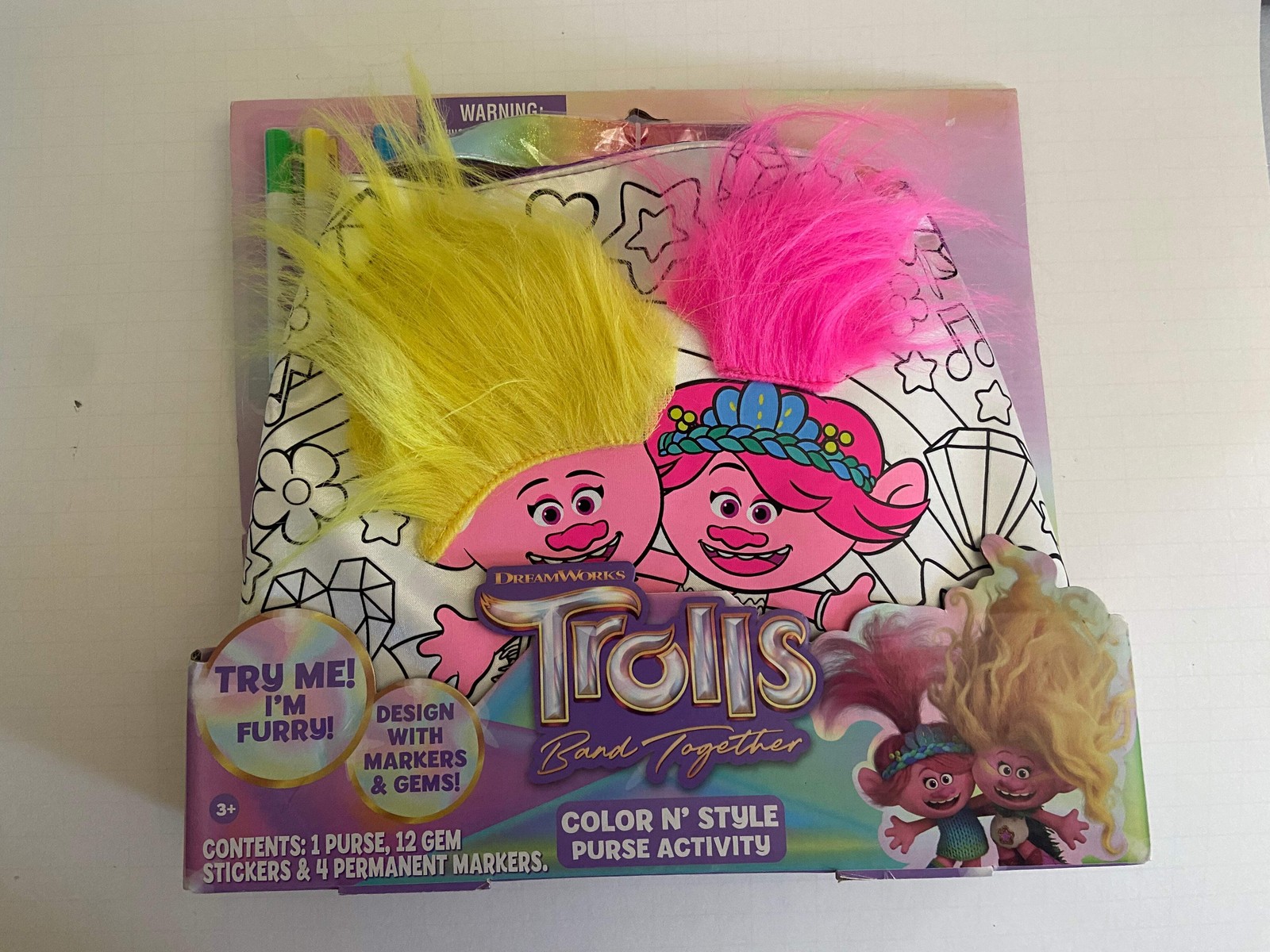 DREAMWORKS TROLLS BAND TOGETHER COLOR N STYLE PURSE ACTIVITY