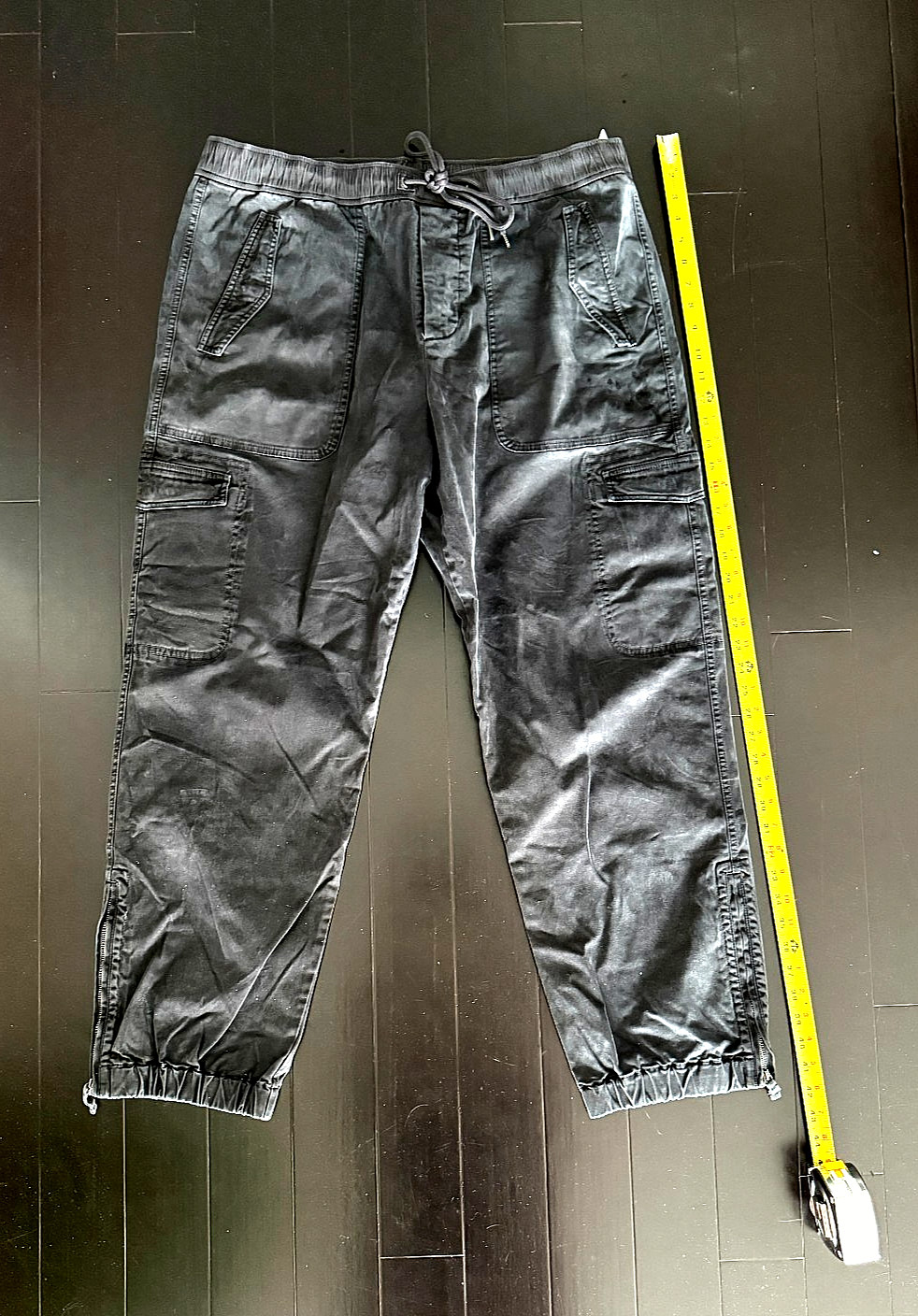 James Perse Parachute Poplin Cargo Pants Black 4 XL