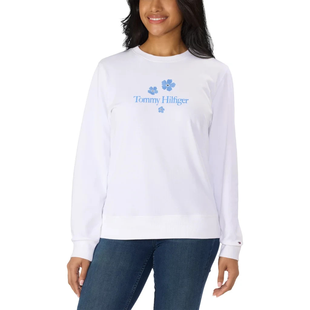 Tommy Hilfiger Women’s Crewneck, Optic White, Size 2XL, New