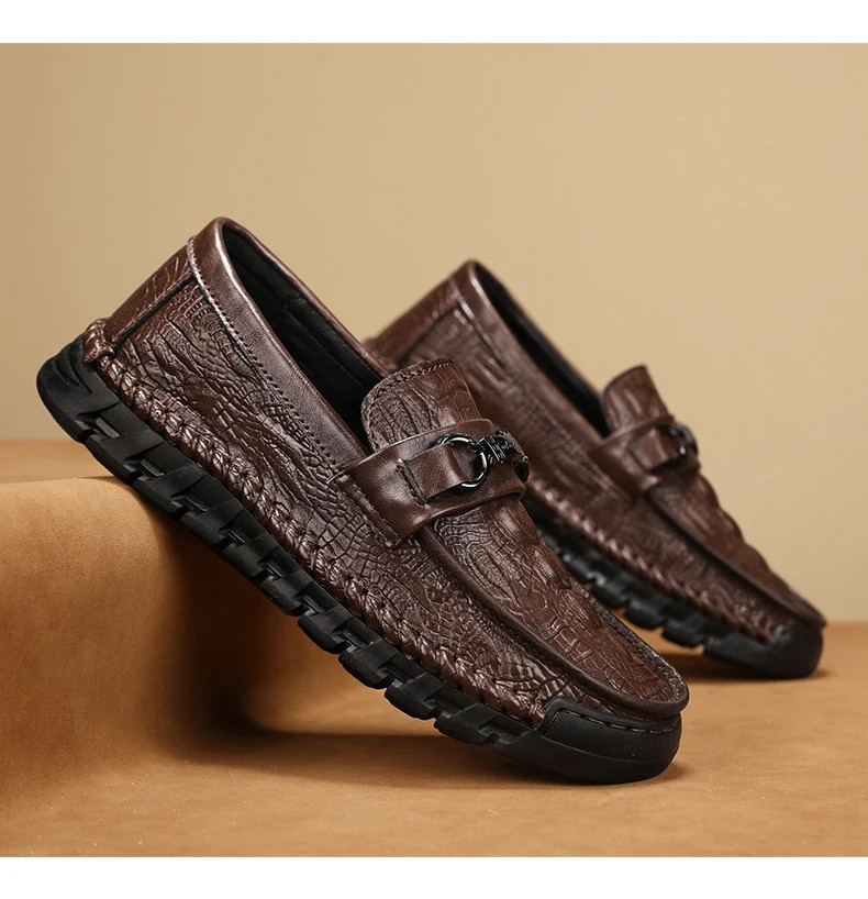 Men Business Dress Driving Moccasin Leather Loafers Shoes Outdoor Flats Shoes