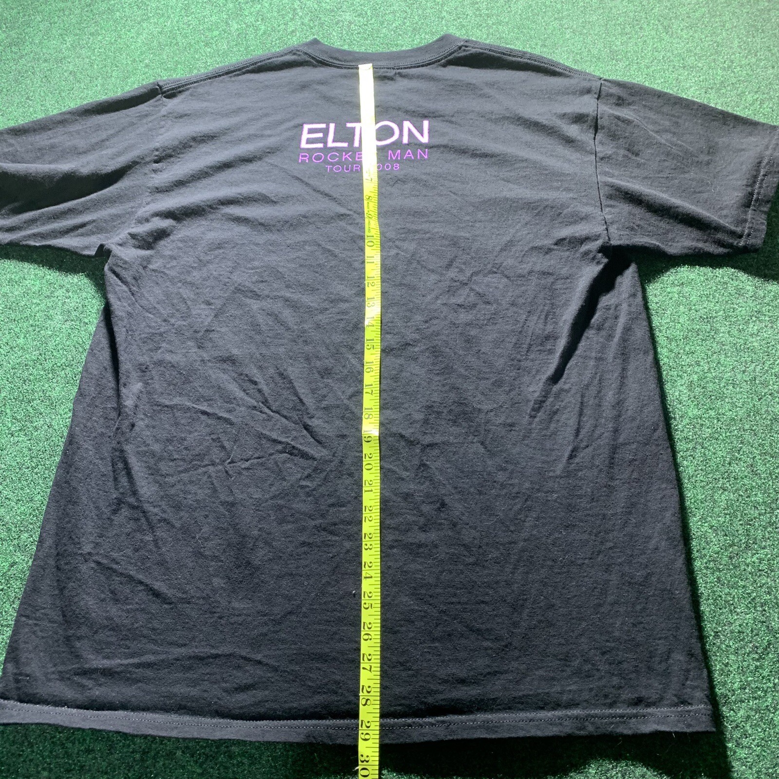 Elton John T-Shirt Rocket Man Tour Mens Size XL Black 2008