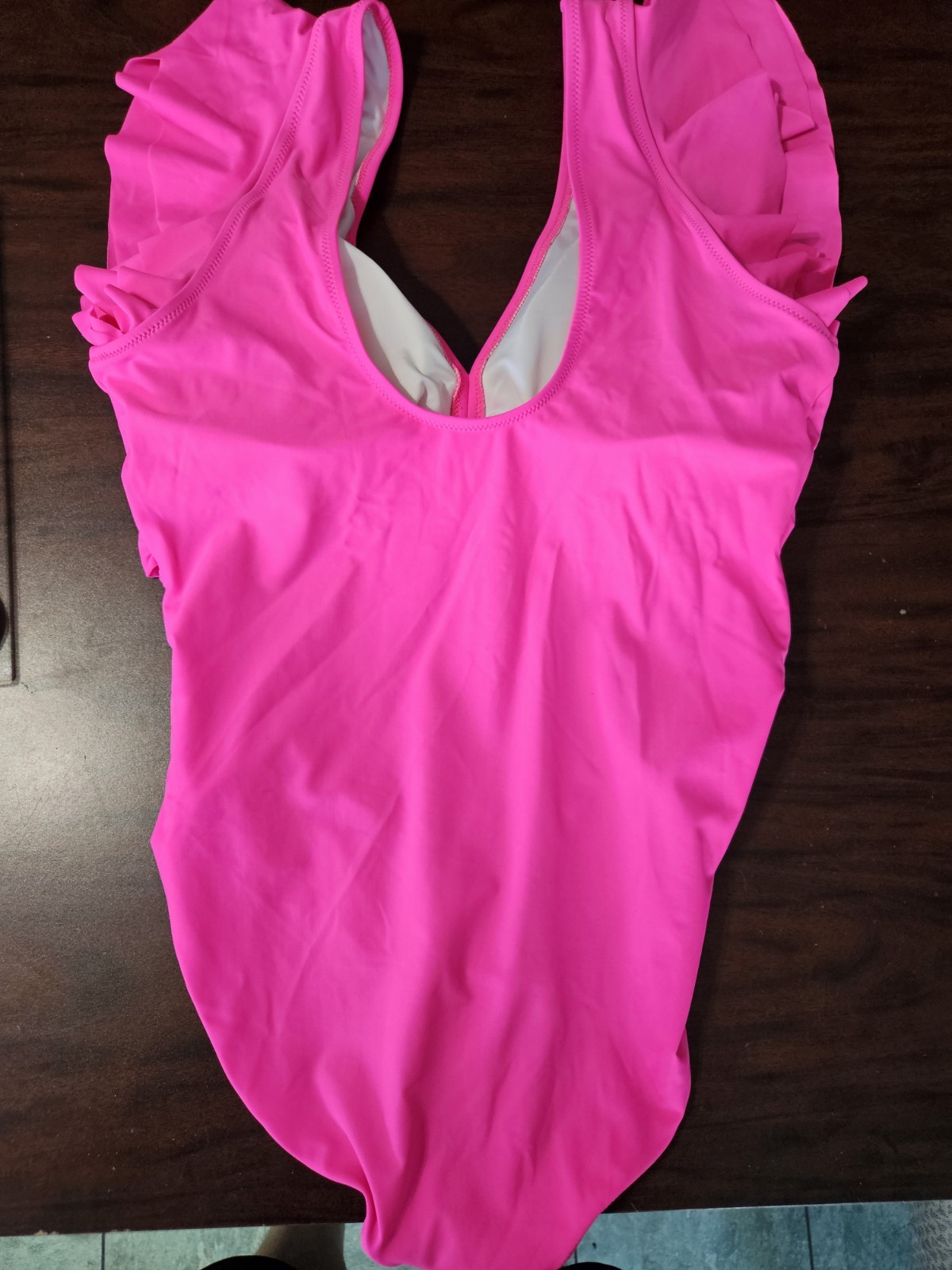 NWT Blooming Jelly Pink Ruffle Sleeve One-Piece Swimsuit – Size XXL