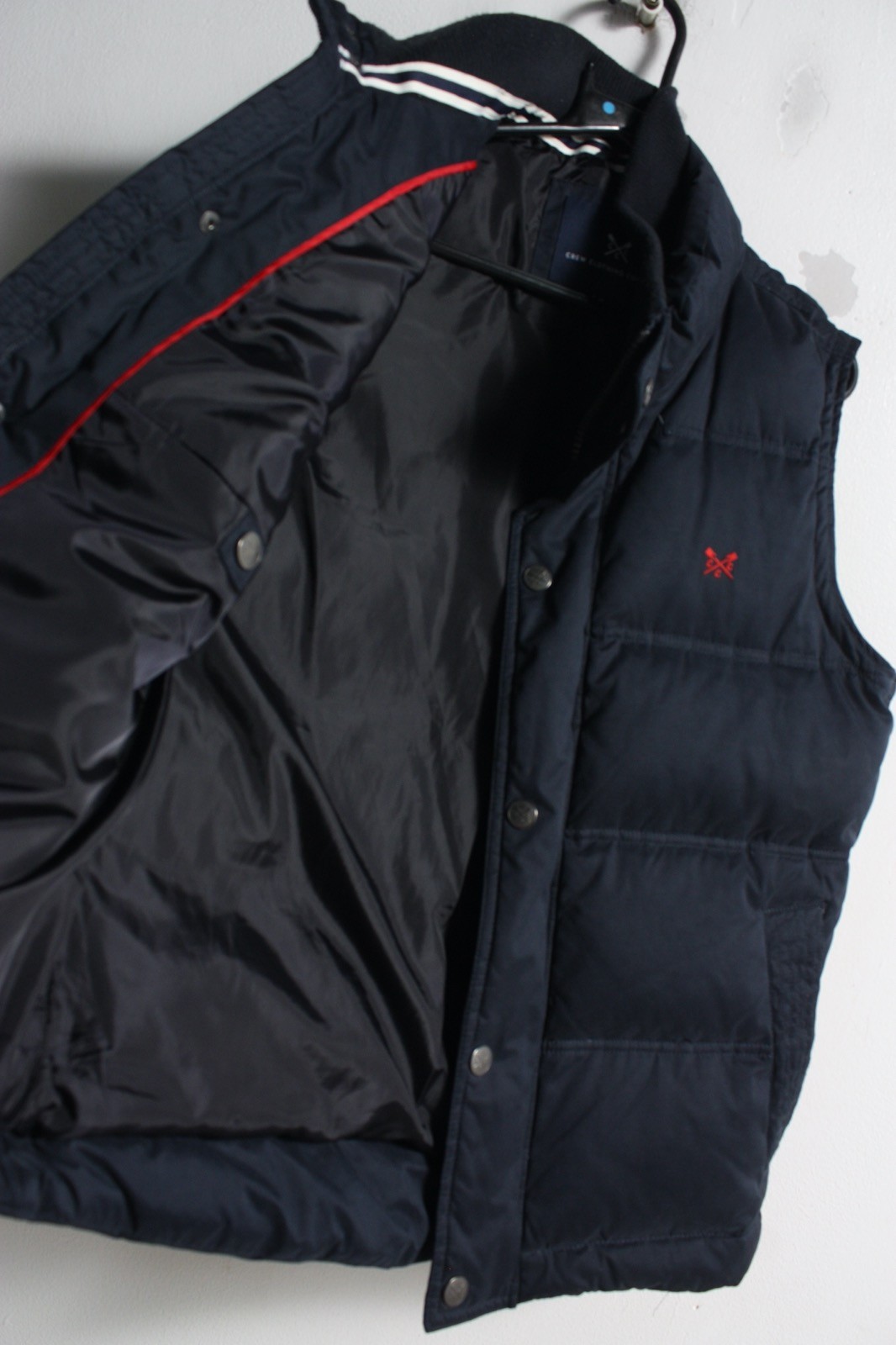 Crew Clothing Mens Thick Quilted Bodywarmer Jacket -Blue – Size S Small (m23)