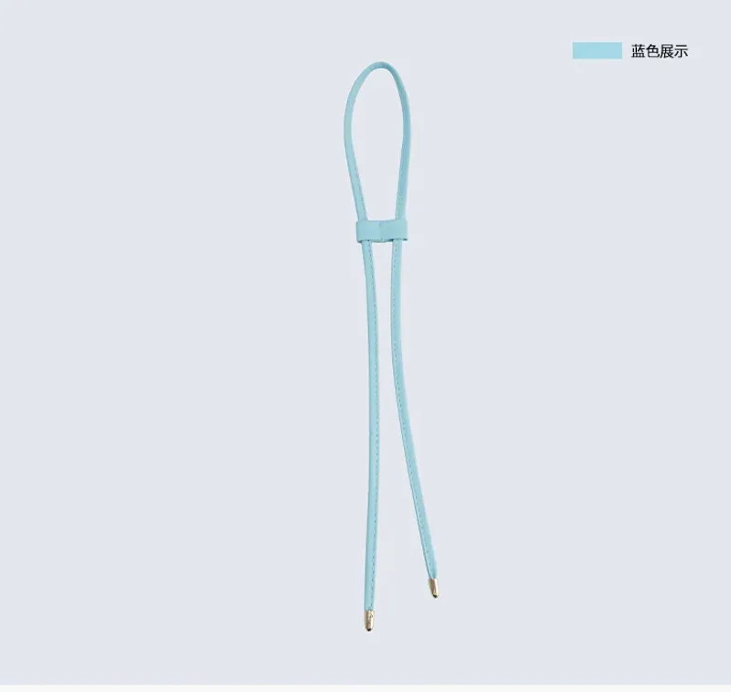 1Pcs PU Leather Drawstring Pull String Detachable Bucket Bag Strap Slide String