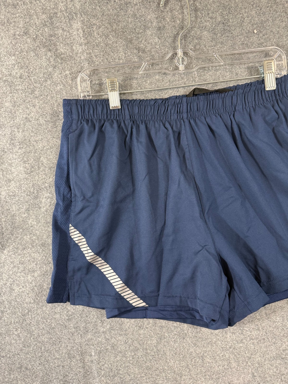 U.S. Air Force PT Running Shorts Womens L Blue Reflective Liner USA Made NWT