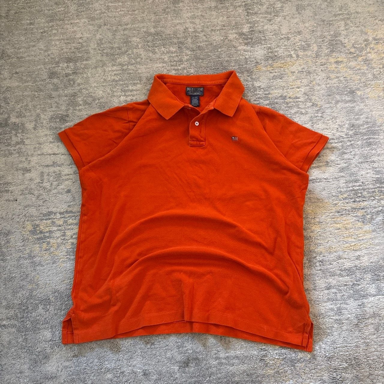 Vintage 90s Polo Jeans Company Ralph Lauren Orange Short Sleeve Polo Shirt XL