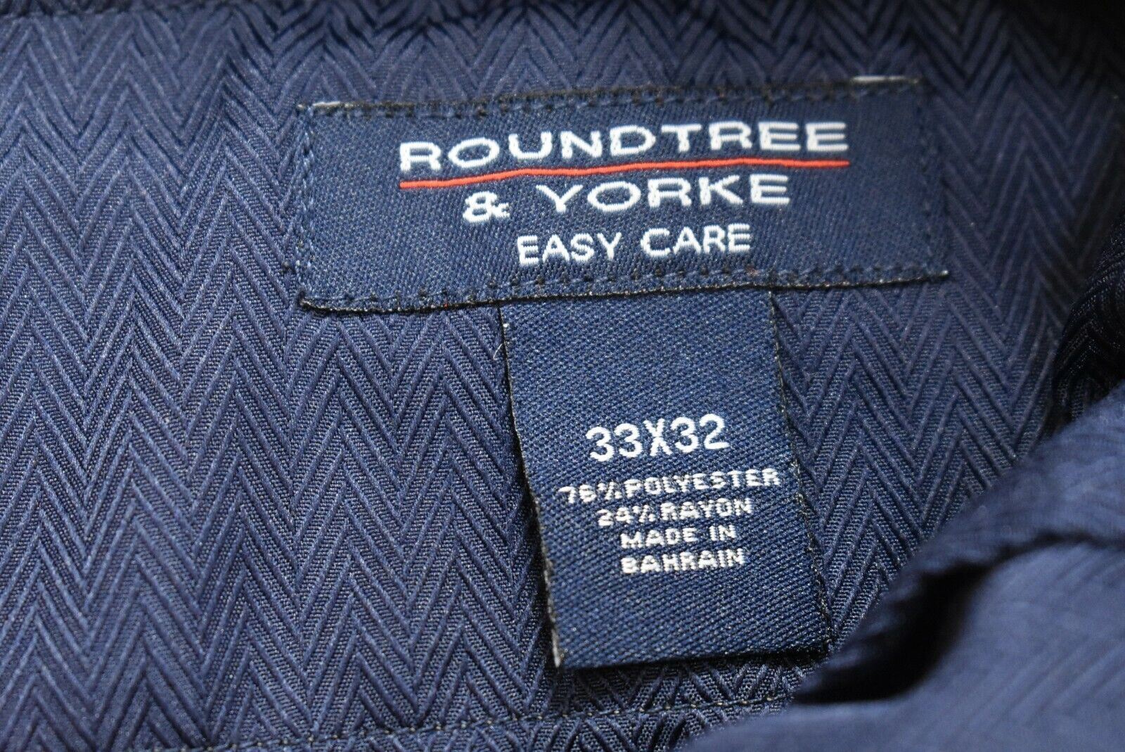 Roundtree & Yorke Men Pleat Front Straight Leg Folded Cuff Slack Pants 33 x 32