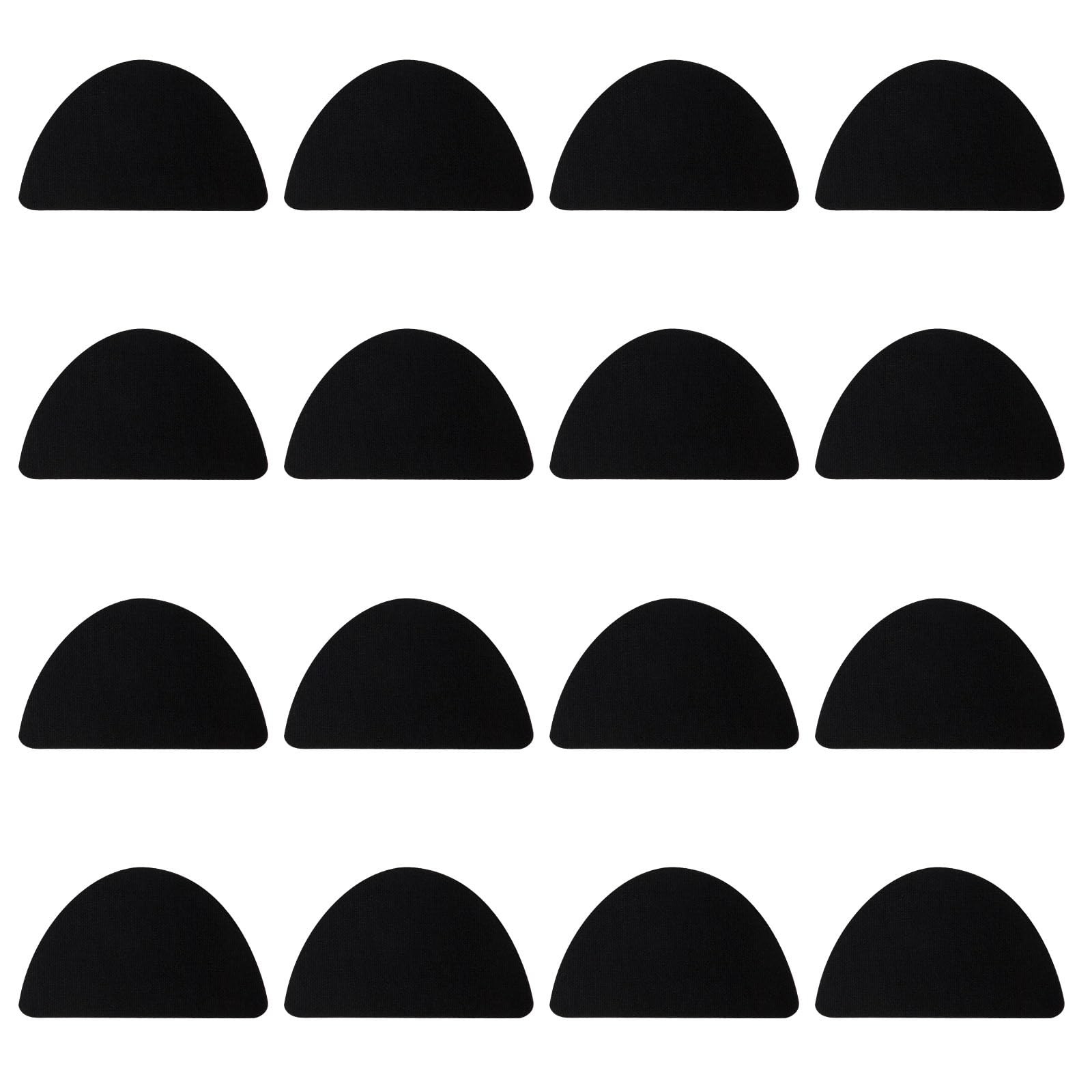 16pcs Shoe Toe Hole Heel Repair Patches, Prevent Toeburst 11.5cm x 7cm, Black