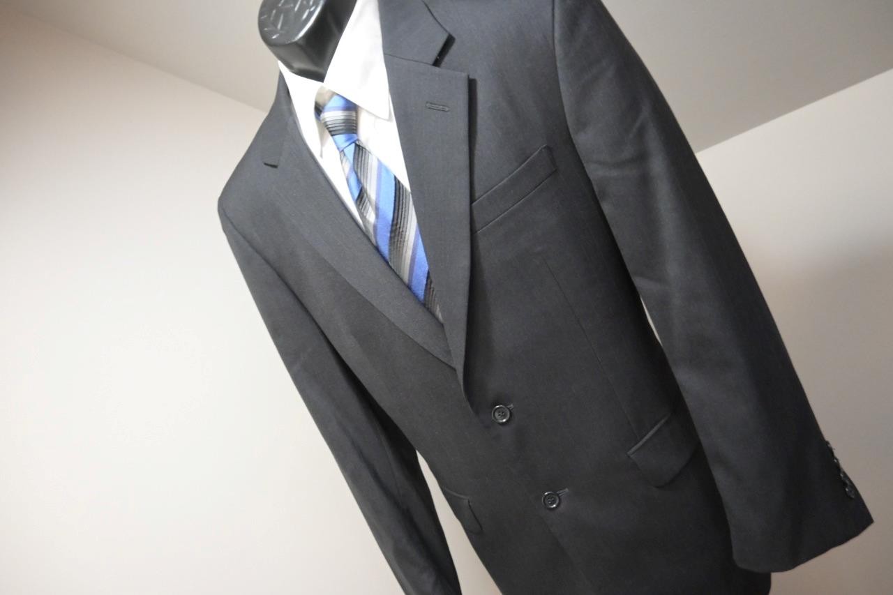 Jos A Bank 100% Wool Striped 2 Piece Suit Pants Jacket Mens Sz 34 x 31 40 R