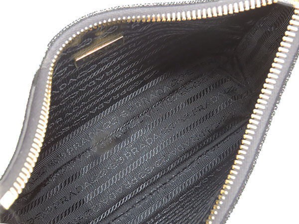 PRADA Re-Edition 2005 Black Gold Saffiano Leather Semi Shoulder Handbag 1BH204