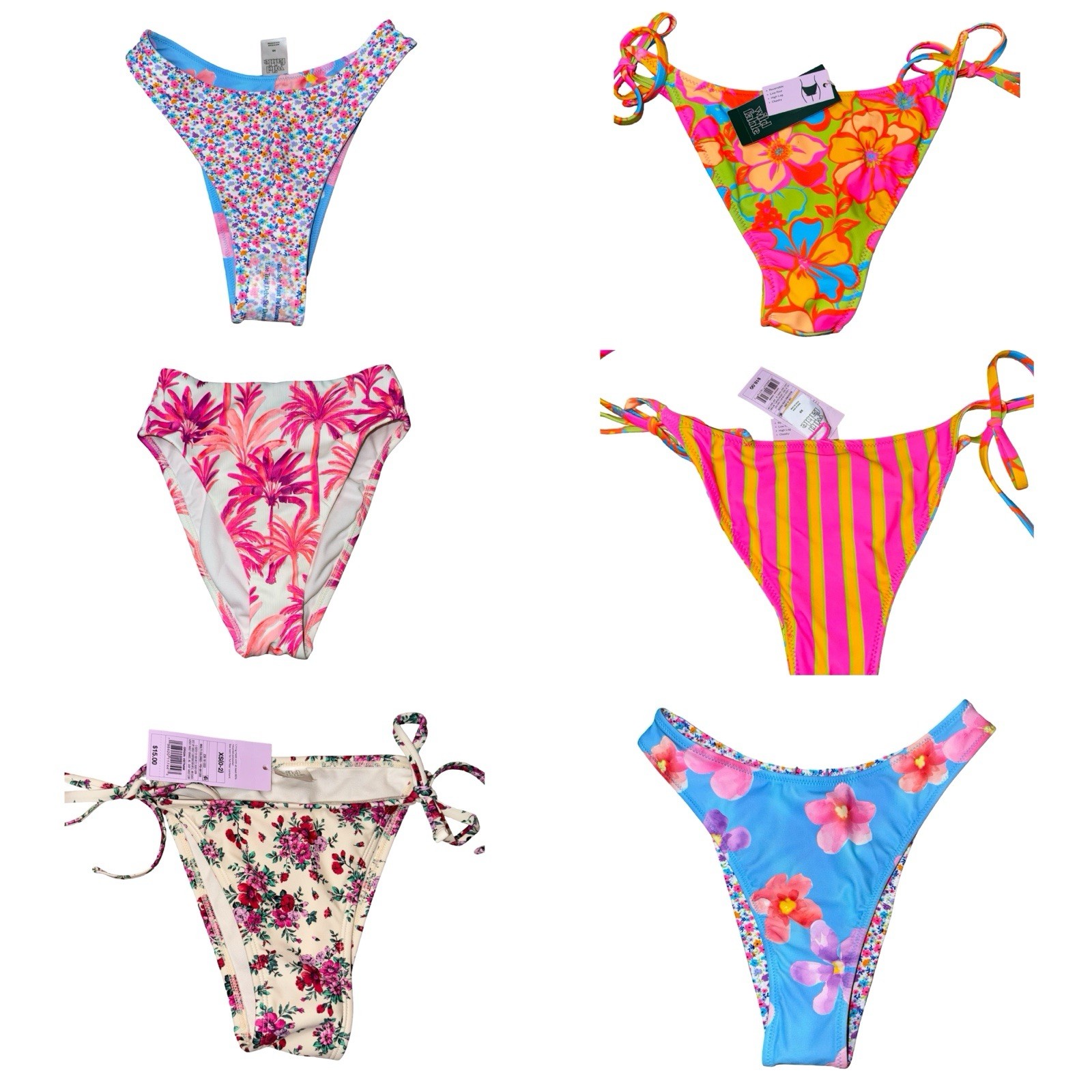 Bikini Bottom Bundle of 4 (two are reversible) – Size XS Brand New