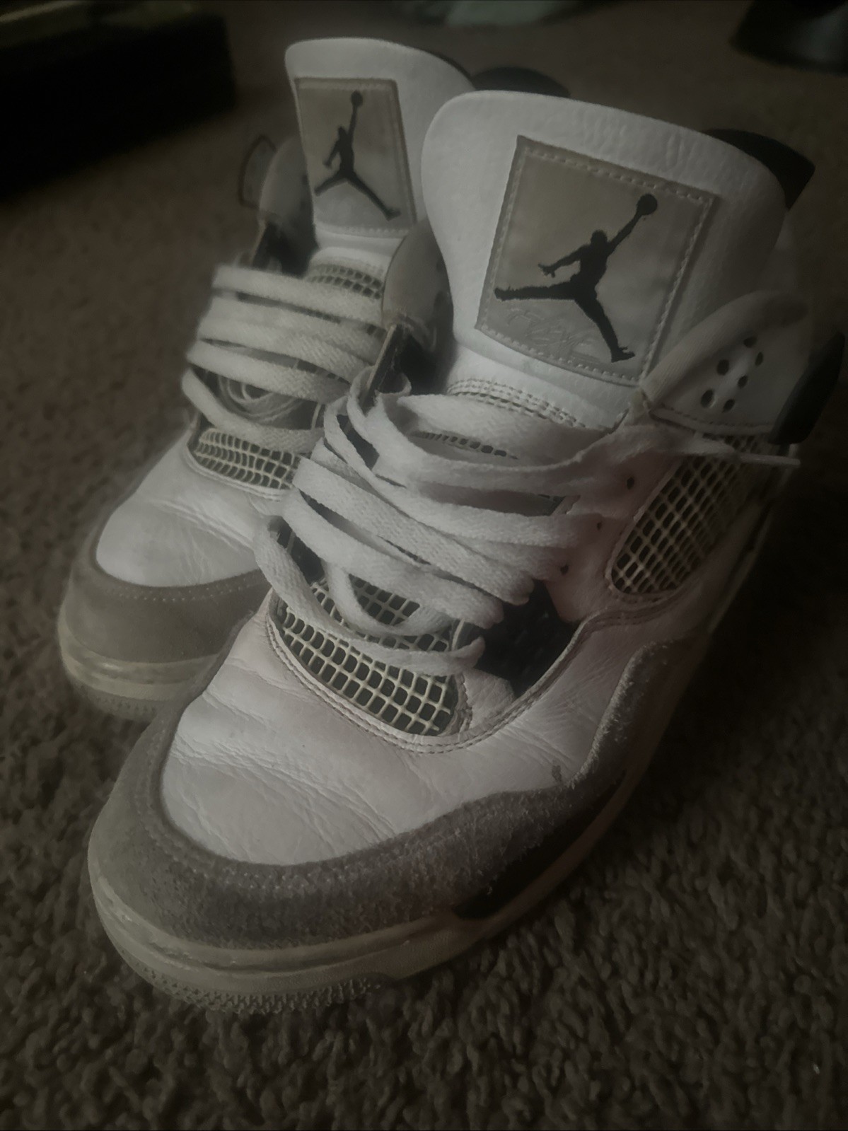 Jordan 4 Military Black Sneakers Size 9.5