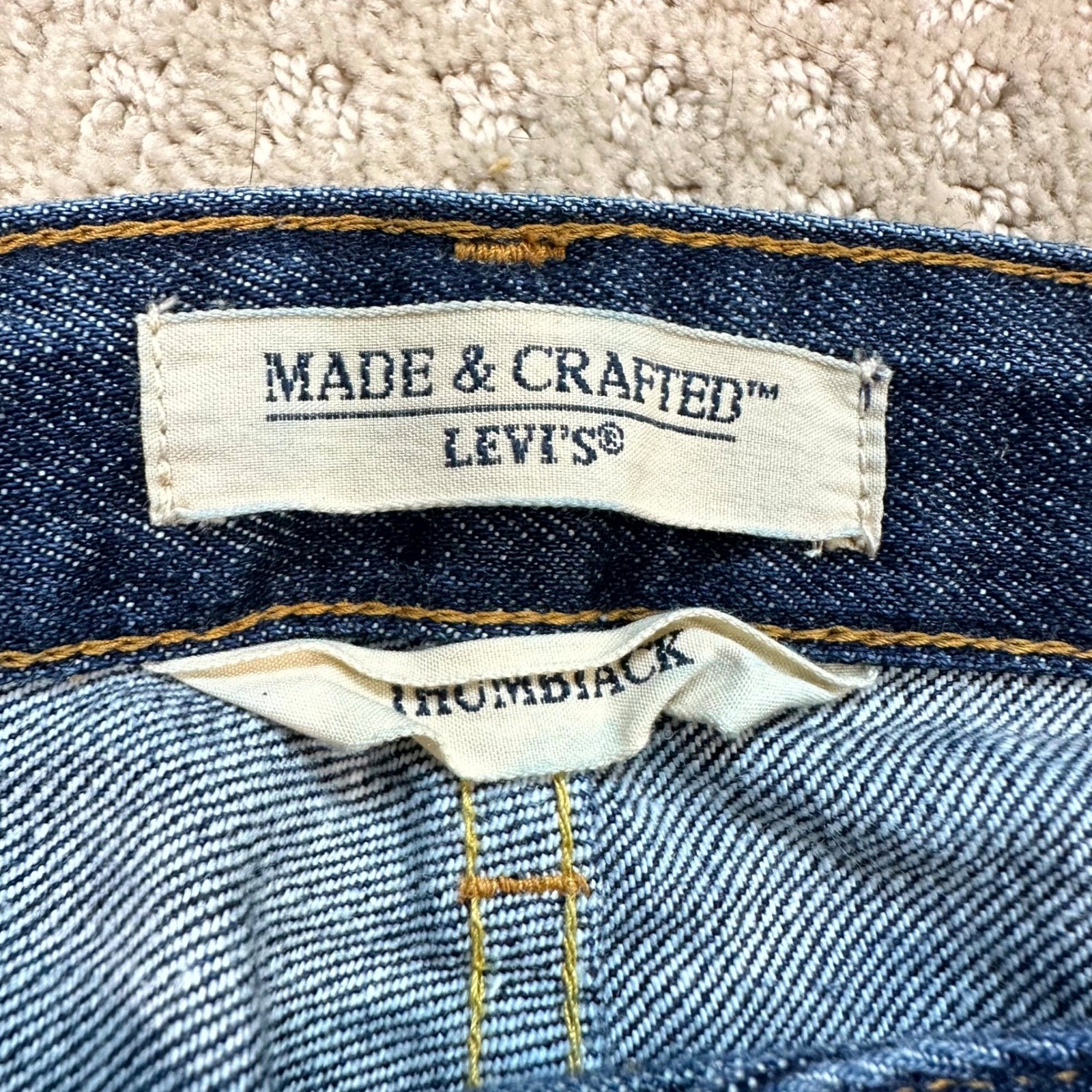 Levi’s Made & Crafted Jeans Thumbtack Slim Tapered Indigo Blue W34 L32 59131