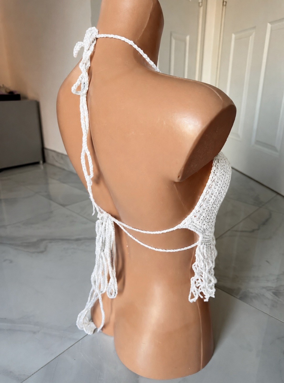 Crochet Top crop cami Hippie Boho Style Festival Top PSbyAusra white