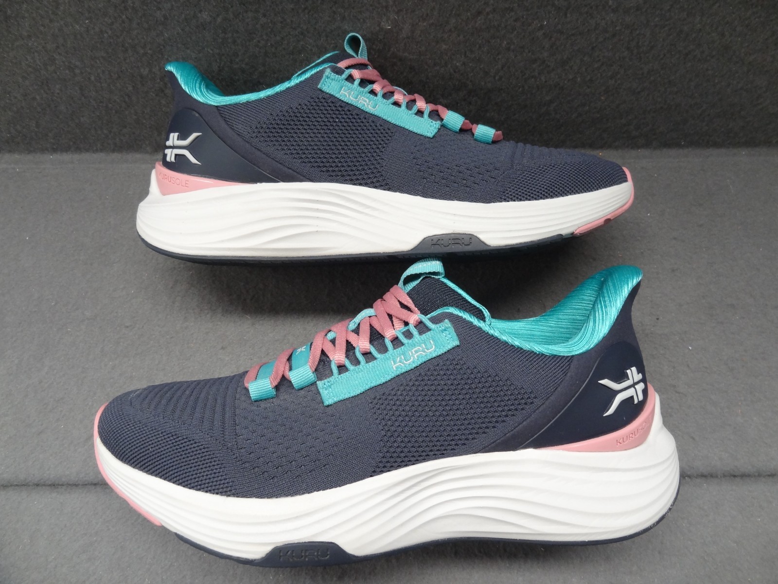 Kuru Women 10 M Atom 2 Sneakers Night Blue Teal Lace-Up Comfort Cloud 211106100