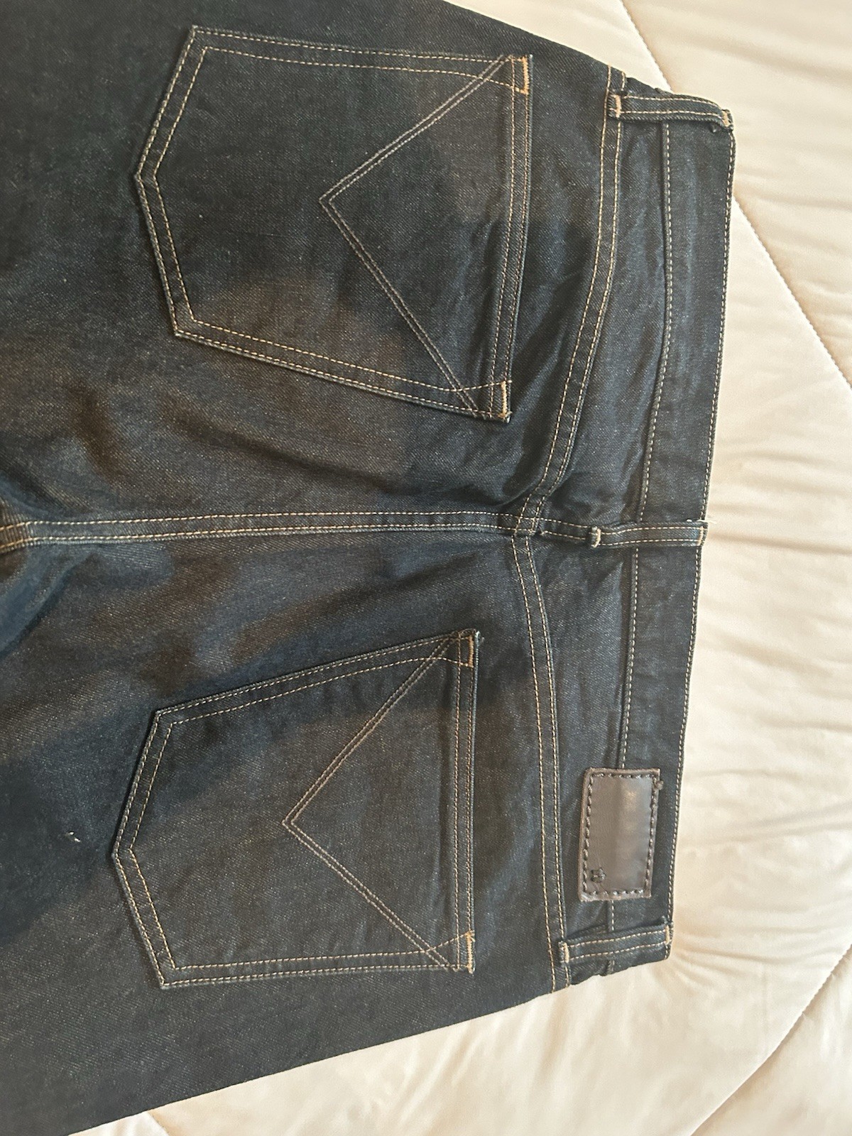 4 pair-John Varvatos Men’s Dark Wash Blue Denim Slim Straight Jeans Mid Rise