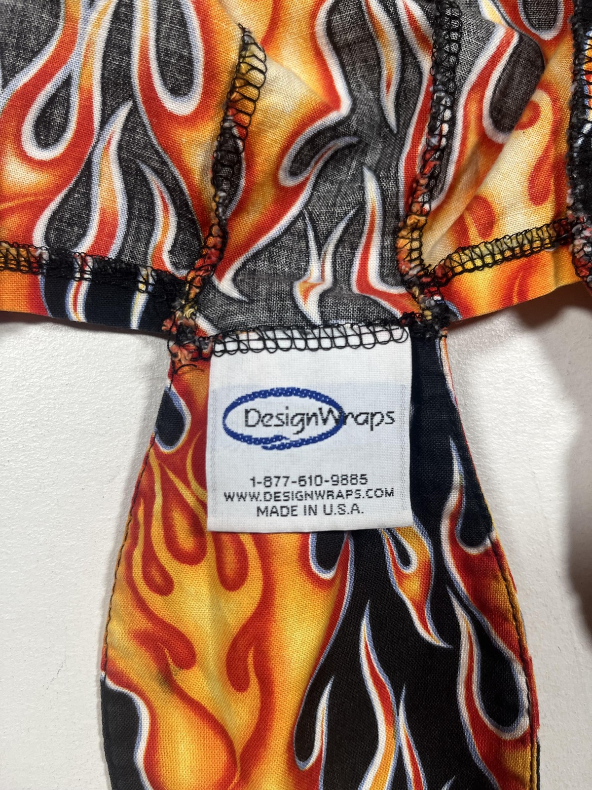 DesignWraps Do-Rag Mens One Size Flame Biker Motorcycle Headwrap Bandana USA