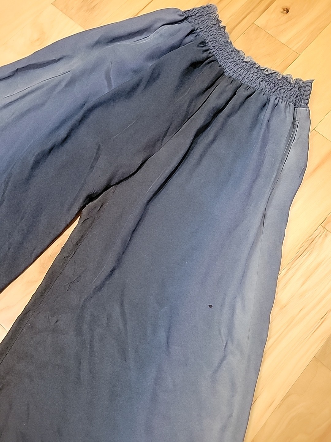 Pete & Greta Johnny Was 100% Silk Wide Leg Womens XL Baggy Pants Elastic Waist