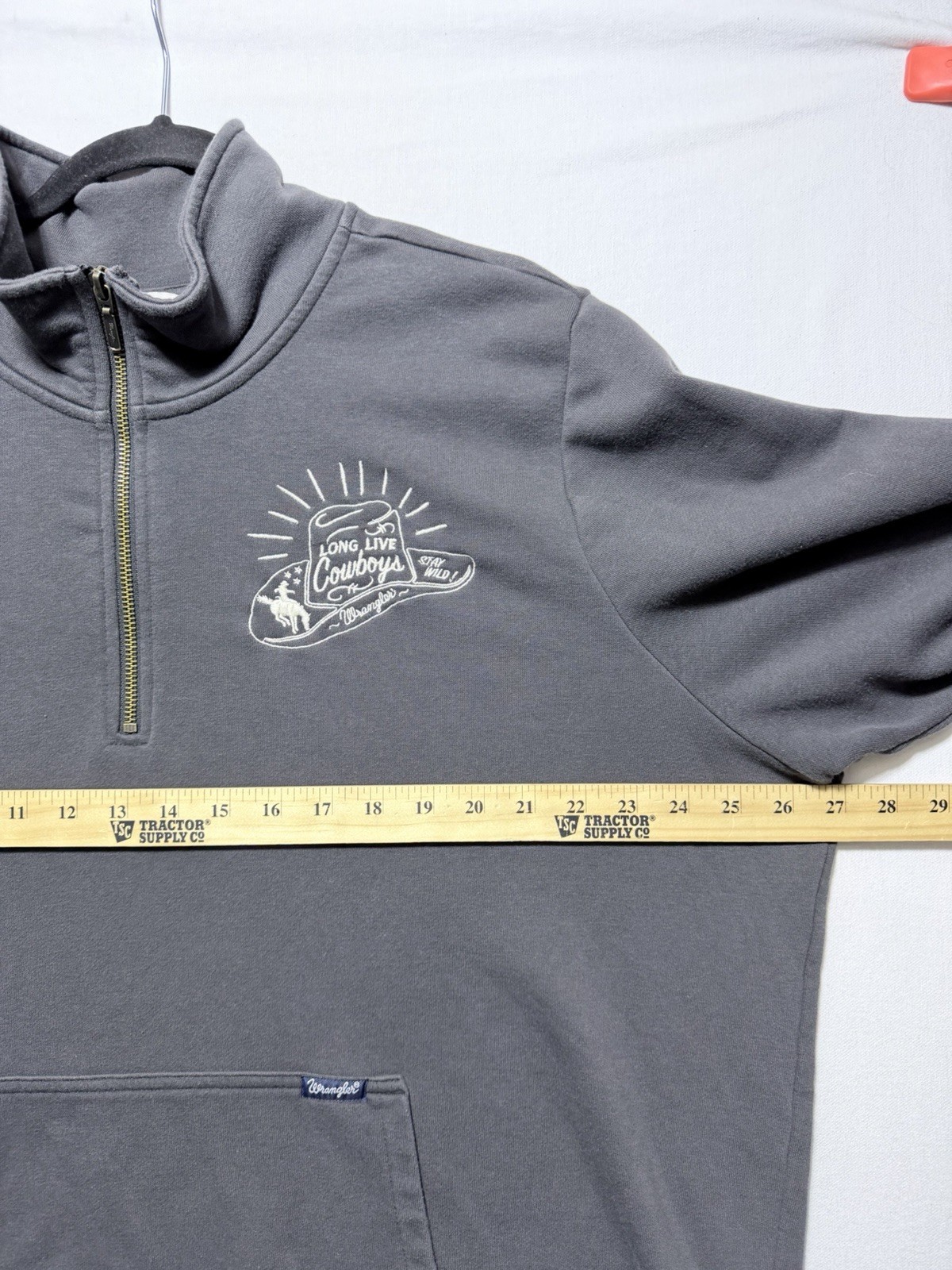 Wrangler Retro Graphic Quarter Zip Pullover XXL Western Wear Long Live Cowboy’s