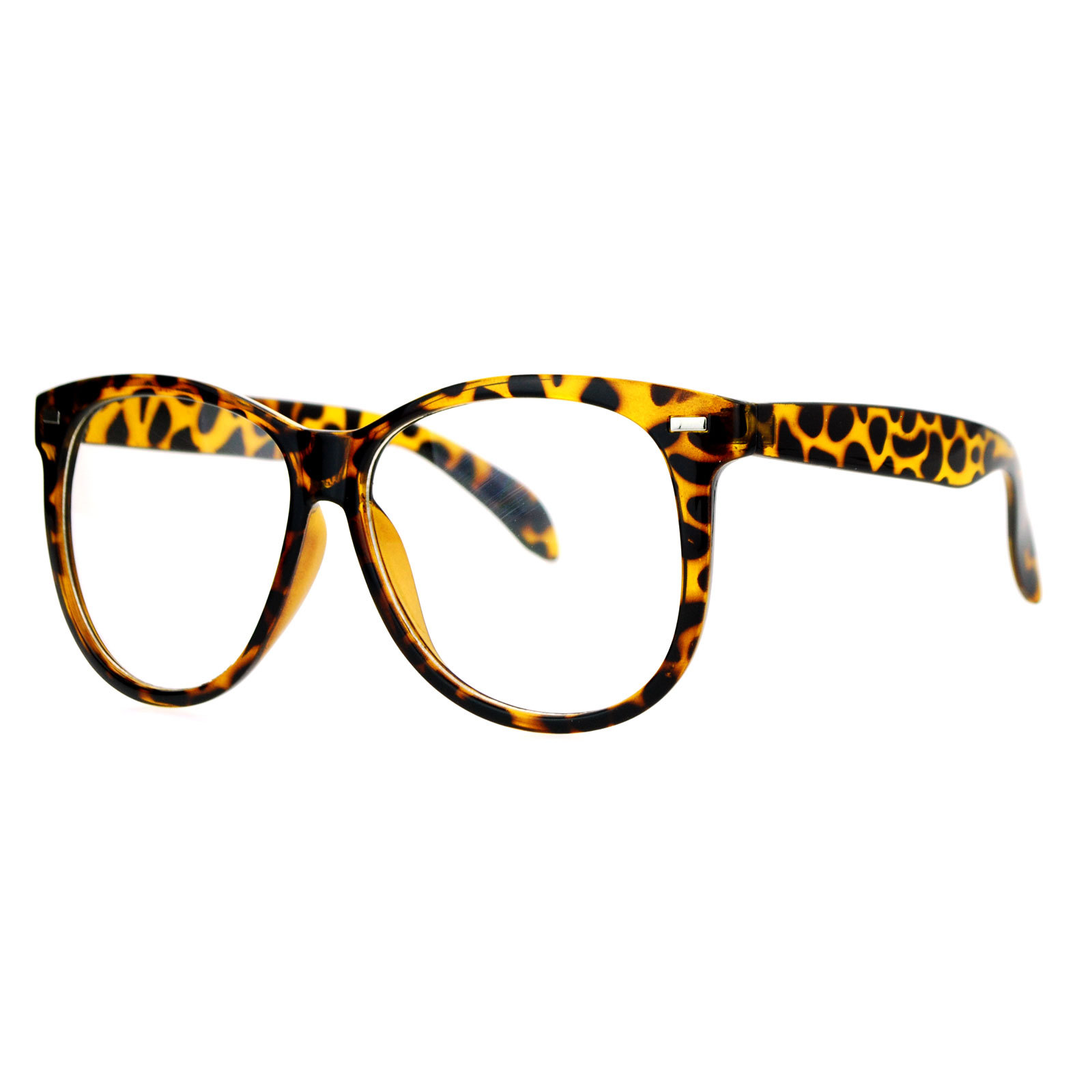 SA106 Classic Oversize Round Horn Rim Hipster Clear Lens Eye Glasses