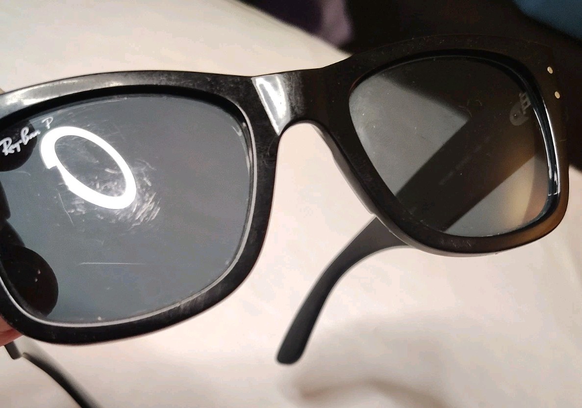 Ray-Ban RB 0840-S Mega Wayfarer Sunglasses Black/Blue