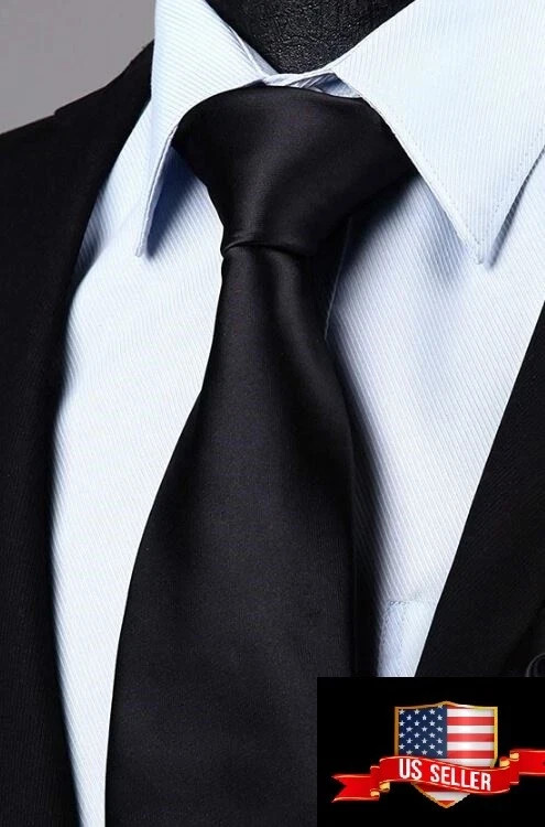 New Men’s Dress Tie Solid Color Classic Neck Tie Necktie Wedding Formal USA