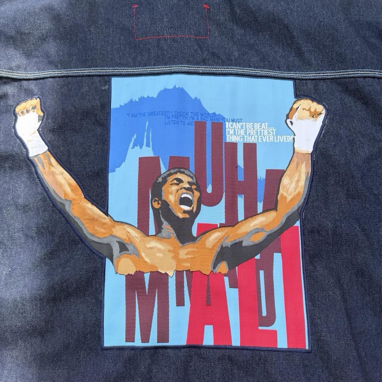 Limited Edition Muhammad Ali Platinum FUBU Denim Jacket Button Up Logo Graphic
