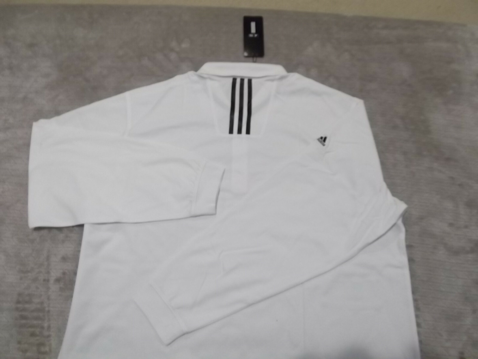 Adidas ClimaLite Long Sleeve Polo – XL – Cotton Poly Blend – NEW in PLASTIC
