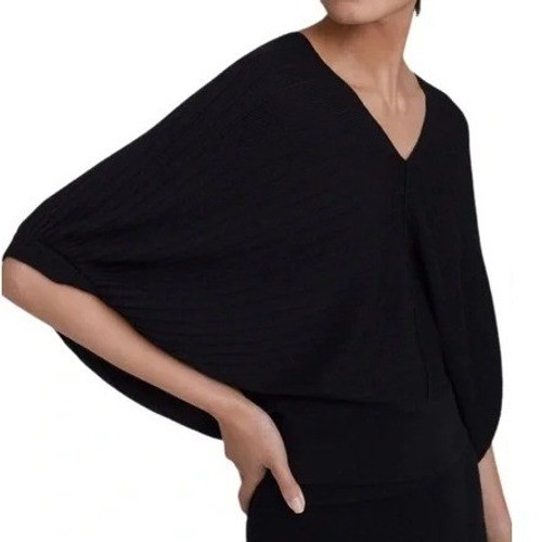 Club Monaco Wool Sweater Top Small Black Old Money Quiet Luxury Minimal Classic